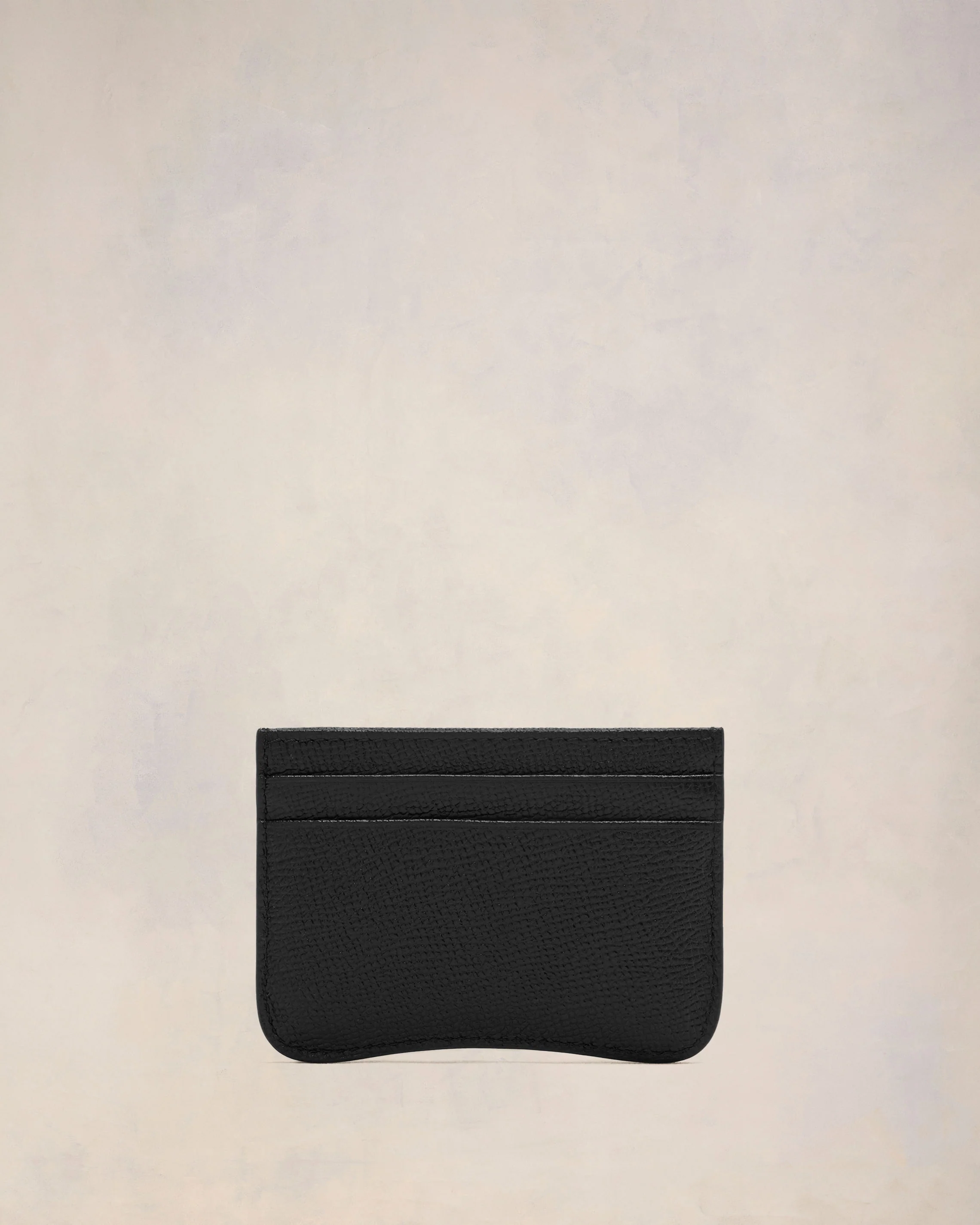 Black Leather Paris Paris Card Holder