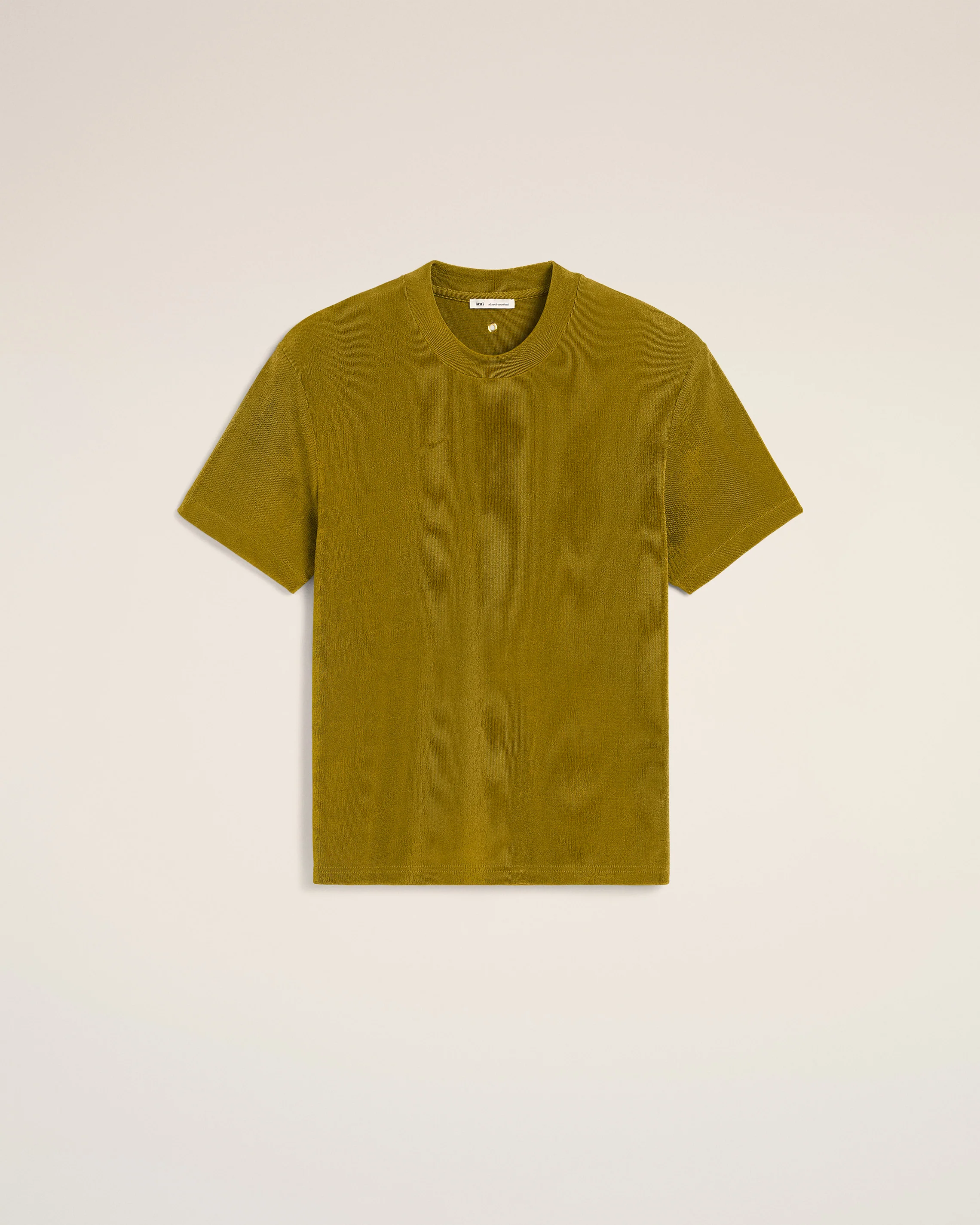 Khaki Rib Jersey Short Sleeve T-Shirt