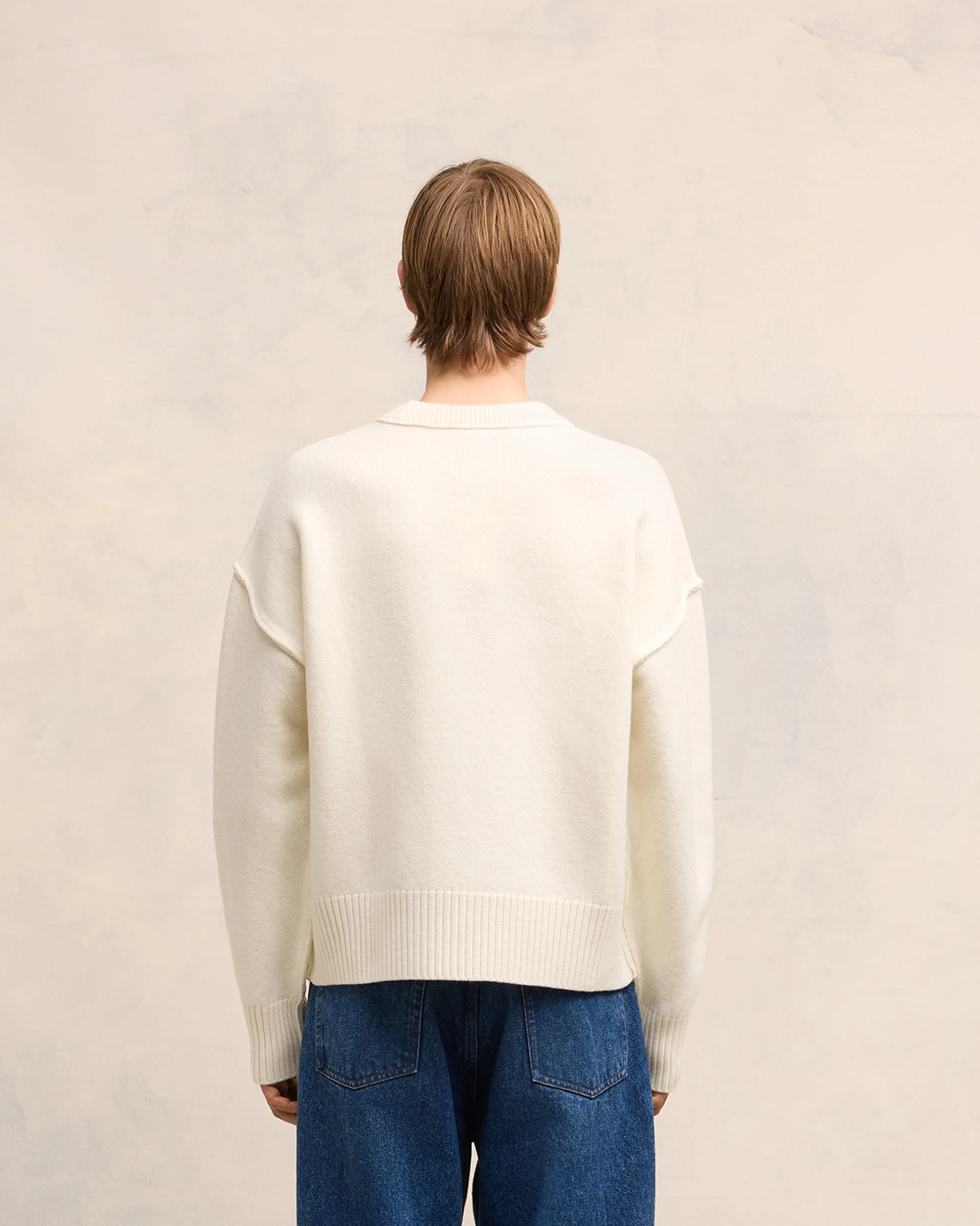 White Wool Ami de Coeur Sweater