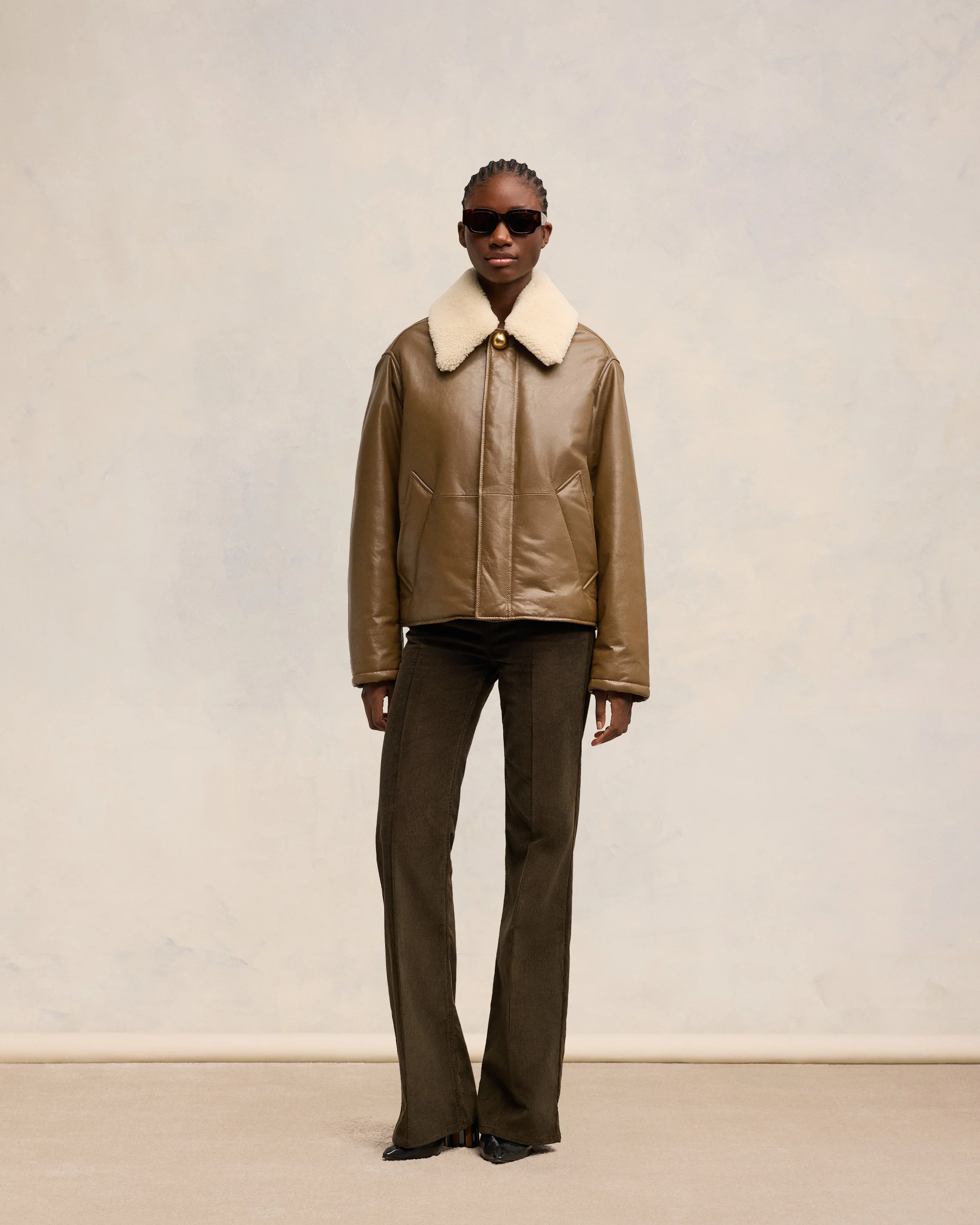 Leather Padded Jacket