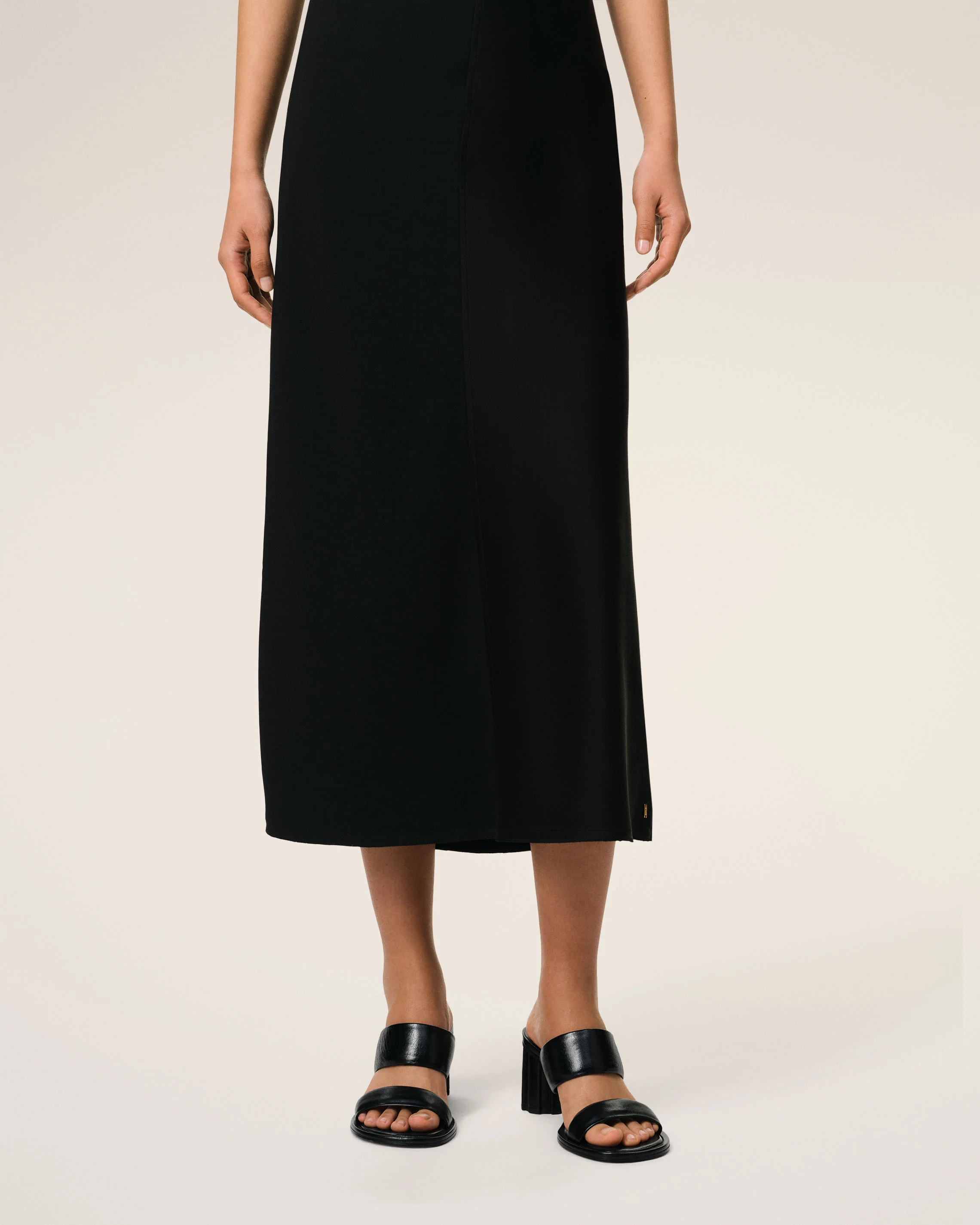 Black Leather Piano Sandals