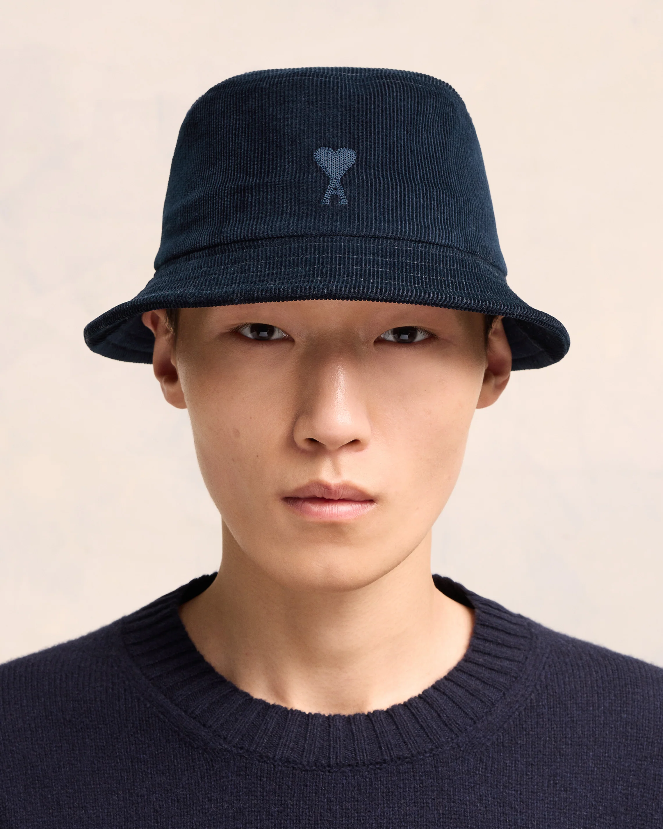 Tonal Ami de Coeur Embroidery Bucket Hat