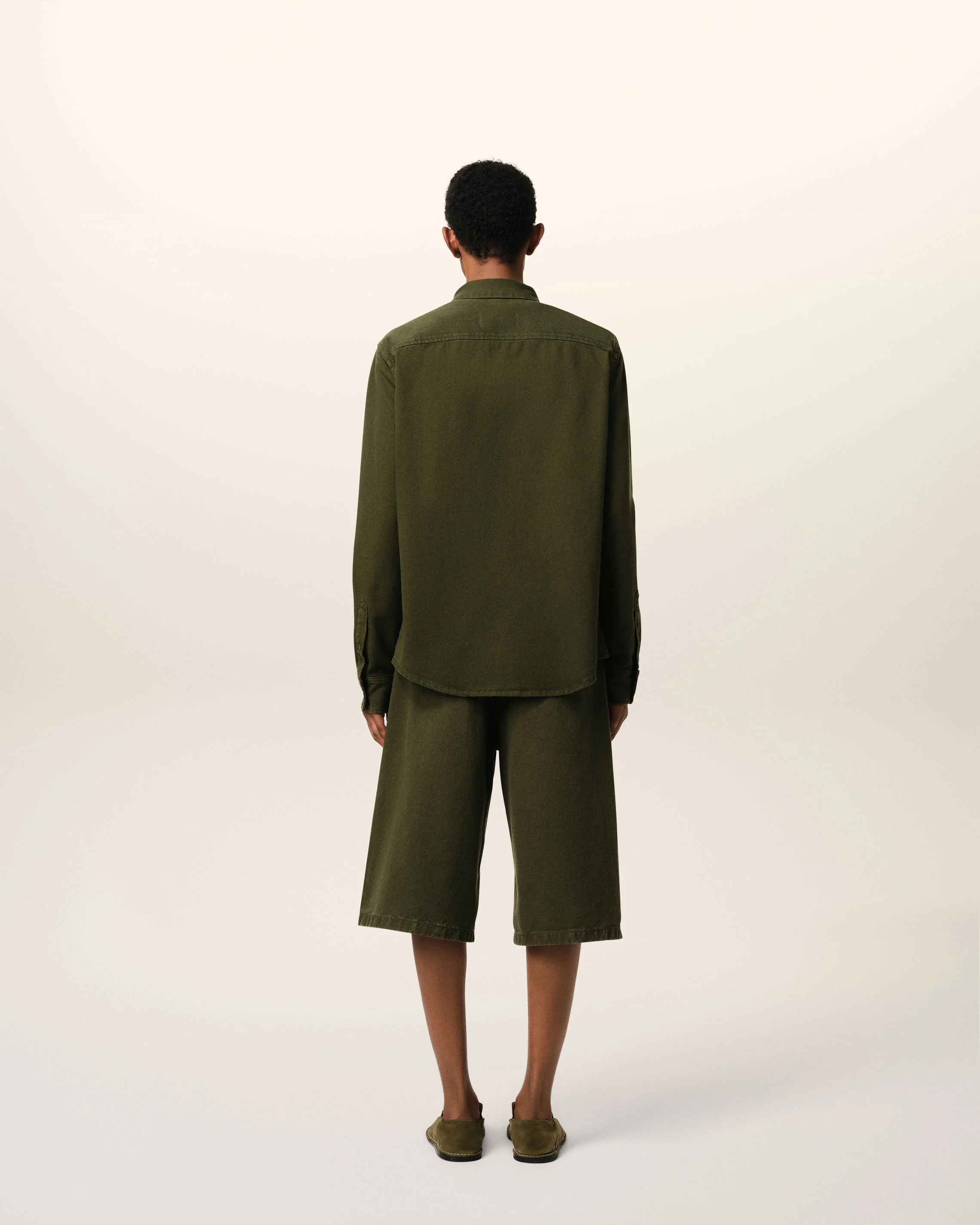 Green Cotton Button-Down Ami de Coeur Shirt