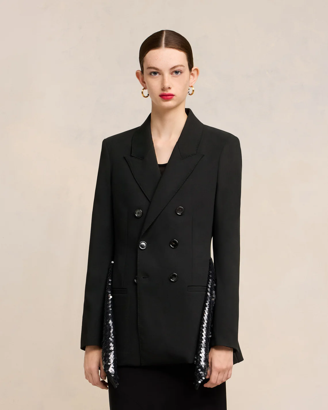 Embroidered Peplum Jacket