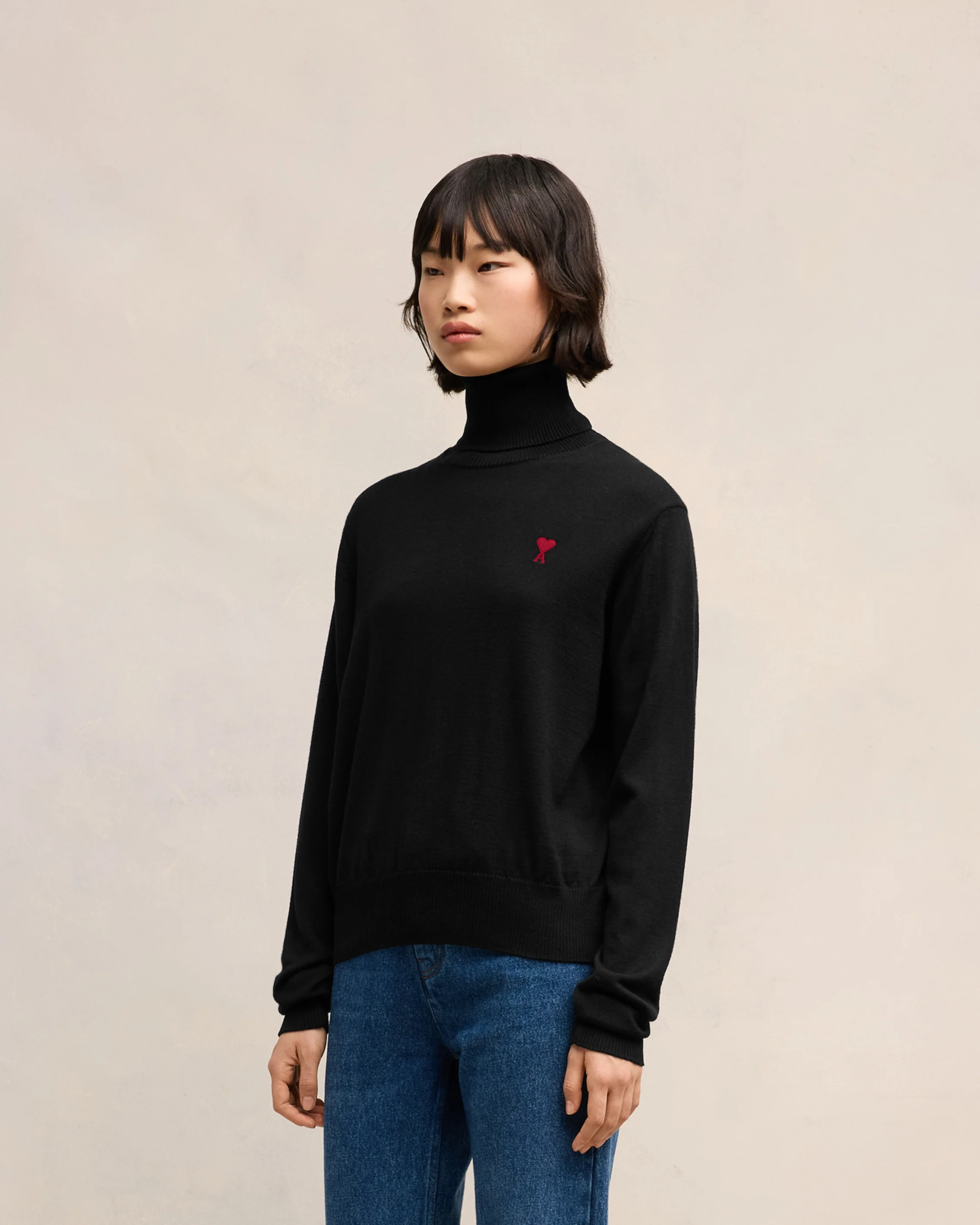 Red Ami de Coeur Turtle Neck Sweater