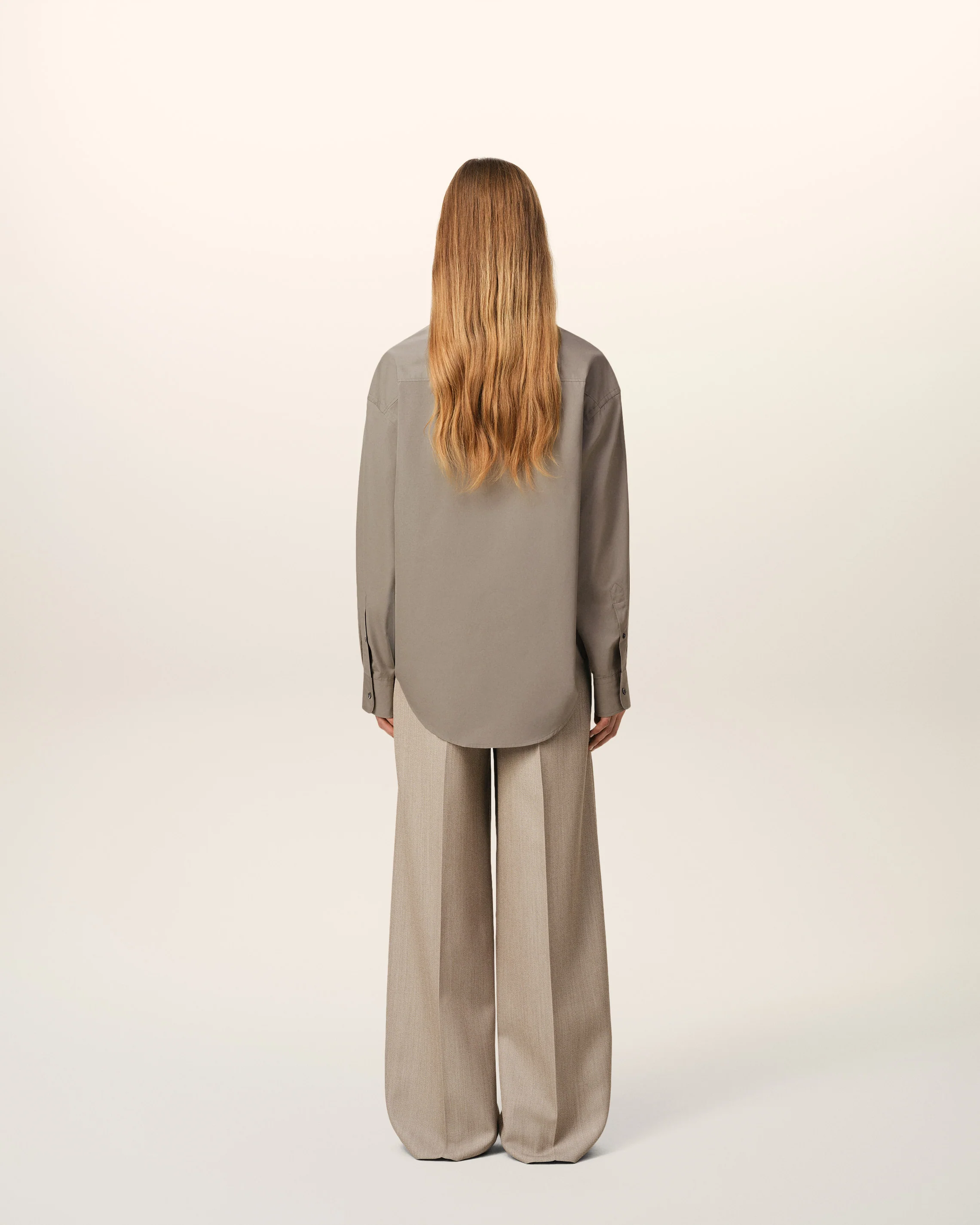 Beige Cotton Ami de Coeur Boxy Shirt