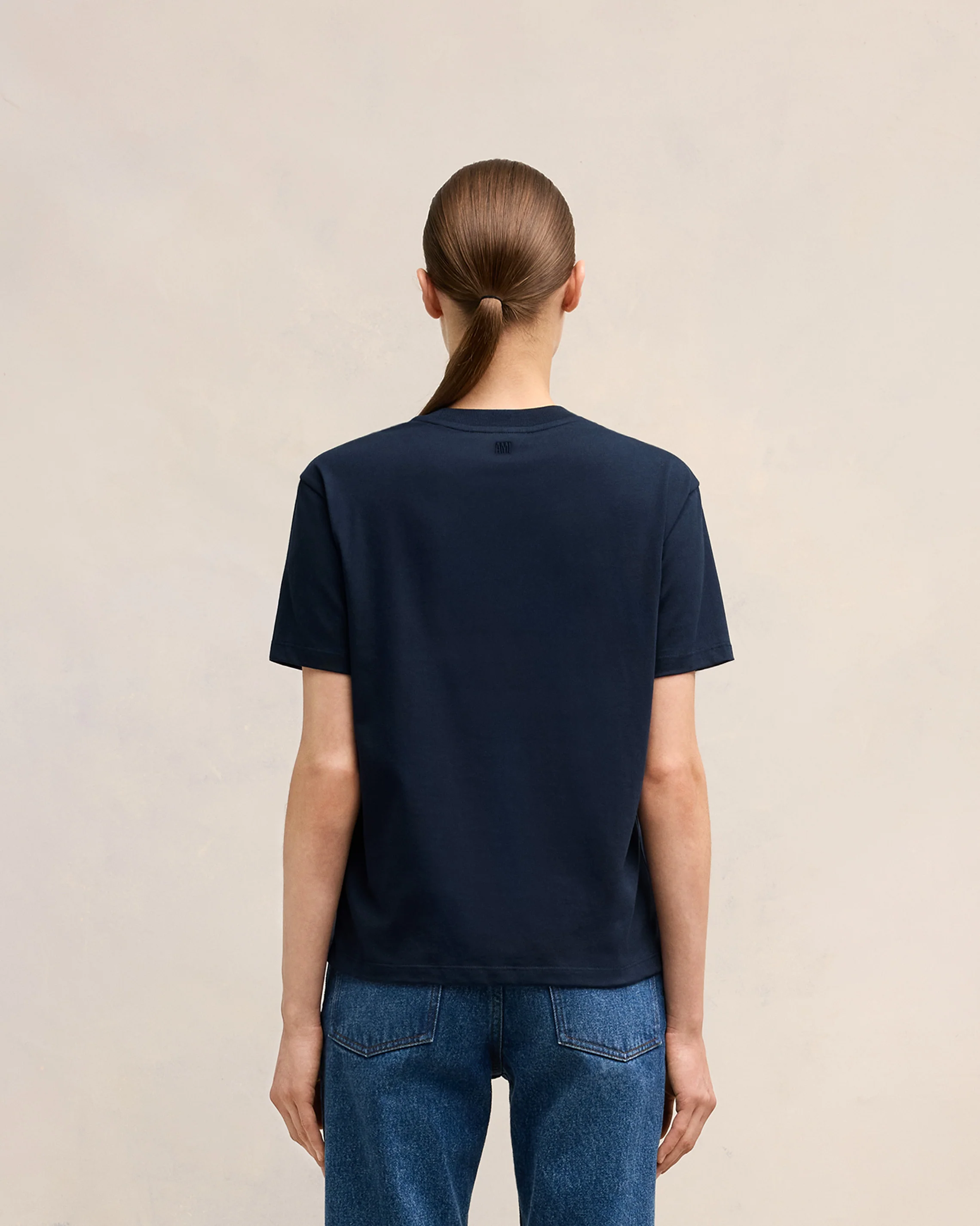 Navy Cotton Ami de Coeur T-Shirt