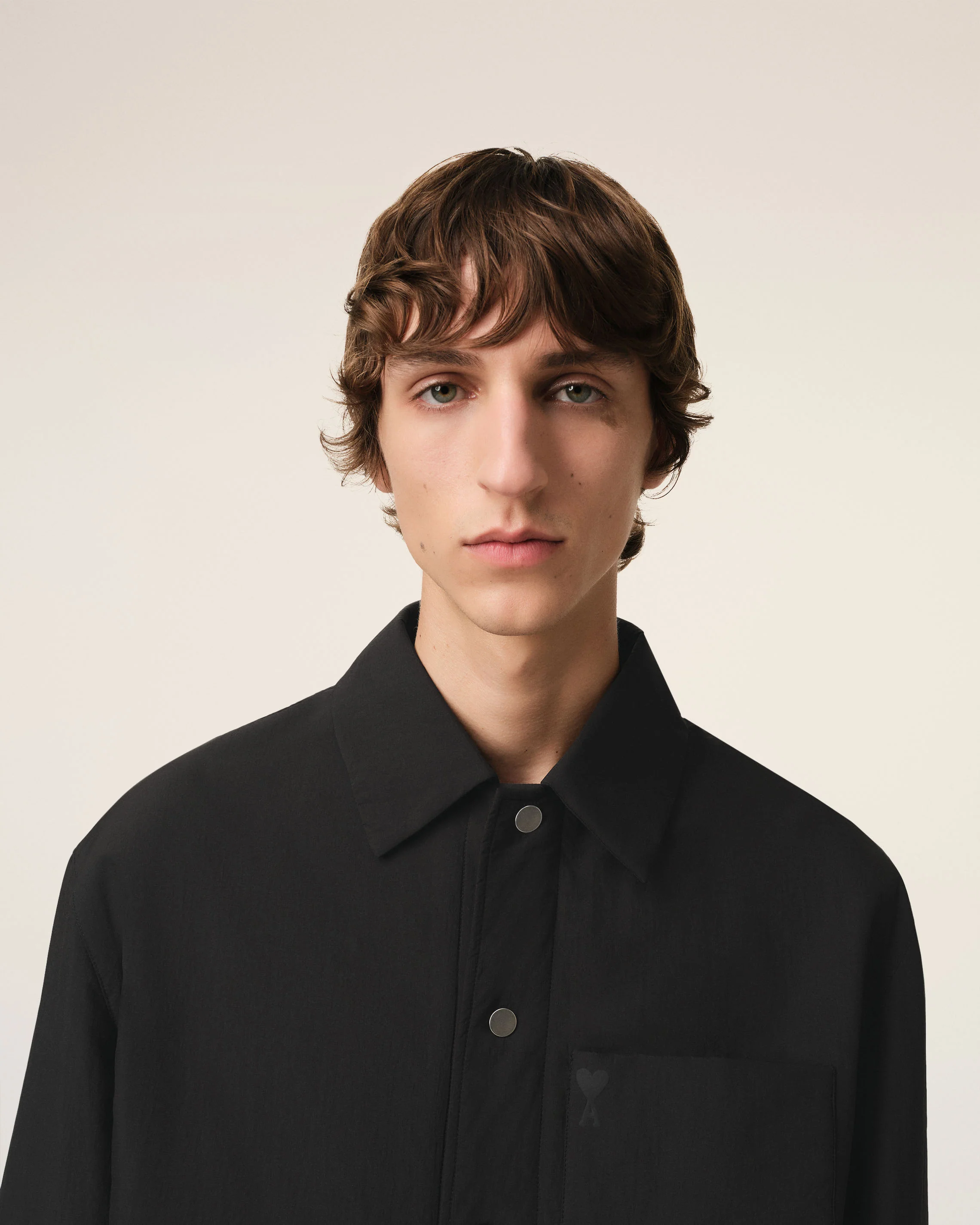 Black Canvas Padded Ami de Coeur Overshirt