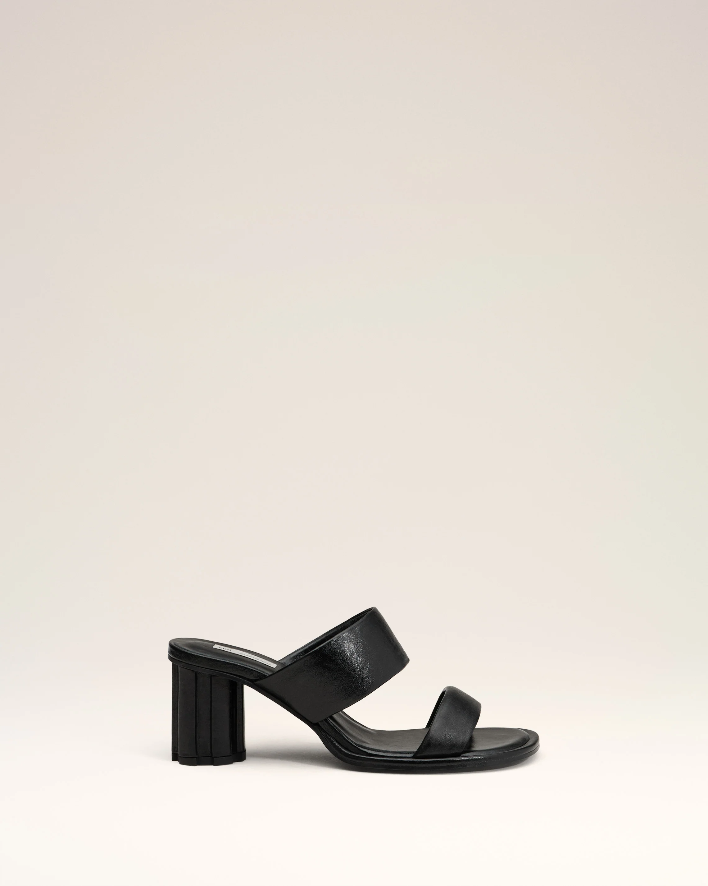 Black Leather Piano Sandals