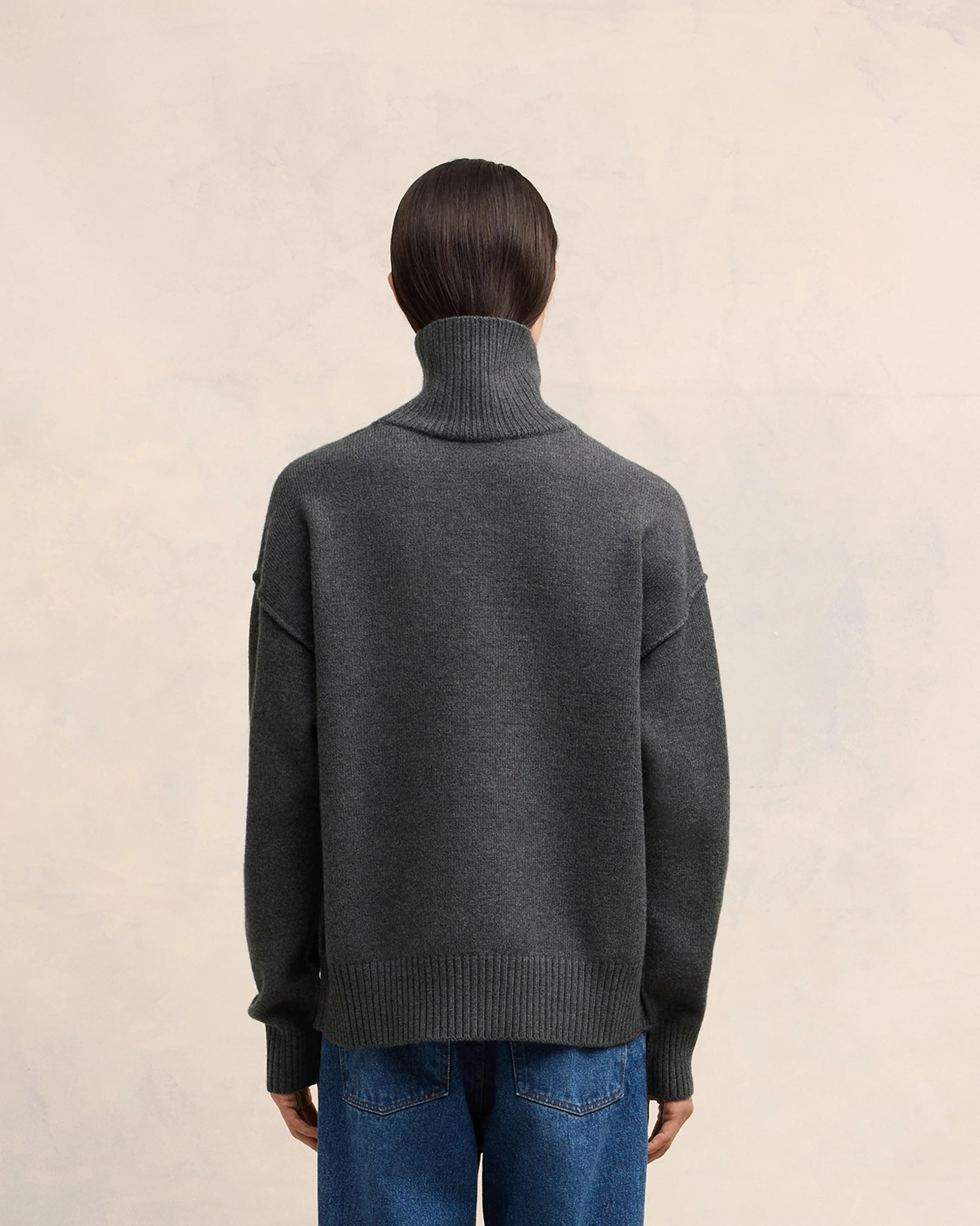 Grey Wool Ami de Coeur Sweater