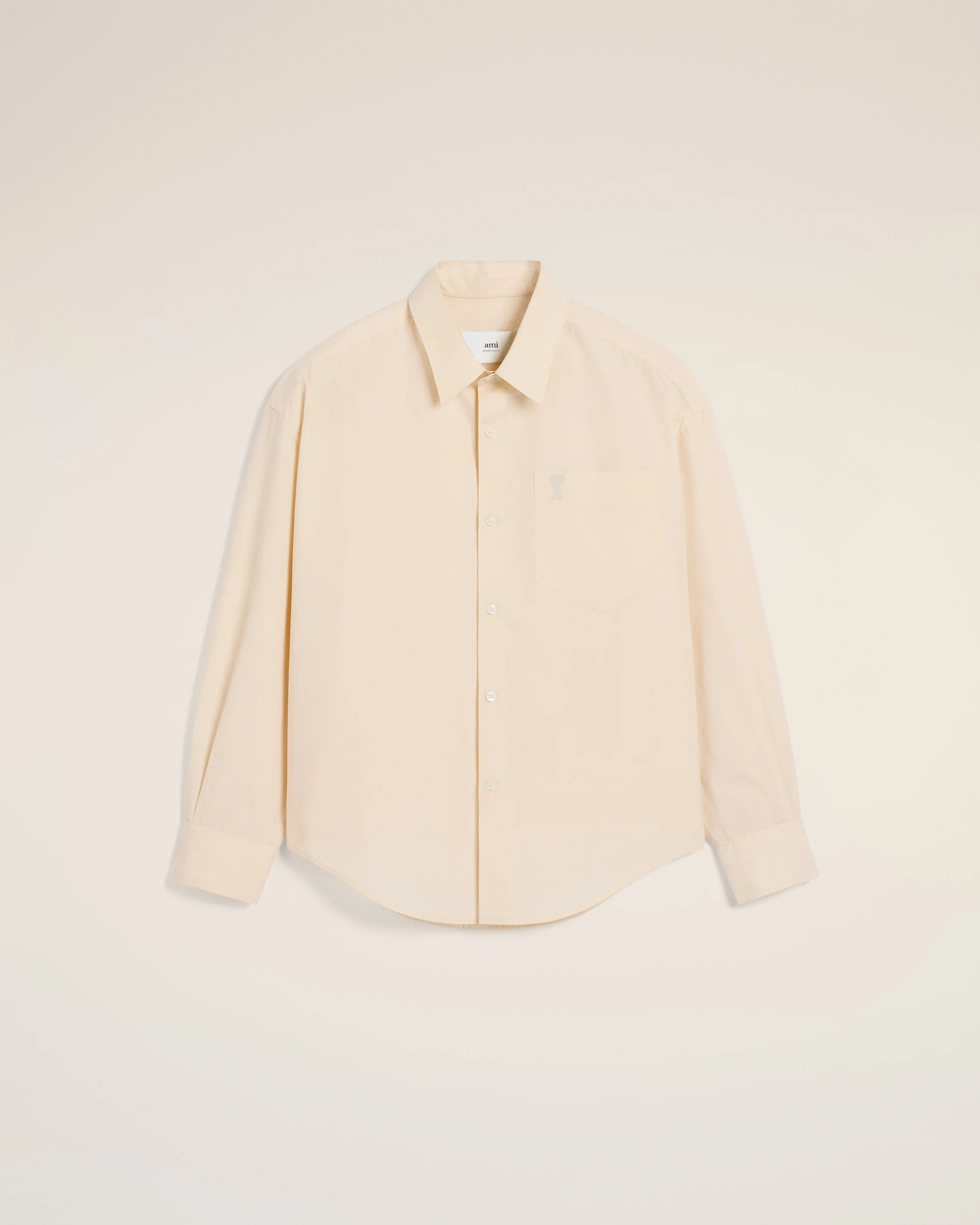 Beige Cotton Ami de Coeur Boxy Shirt