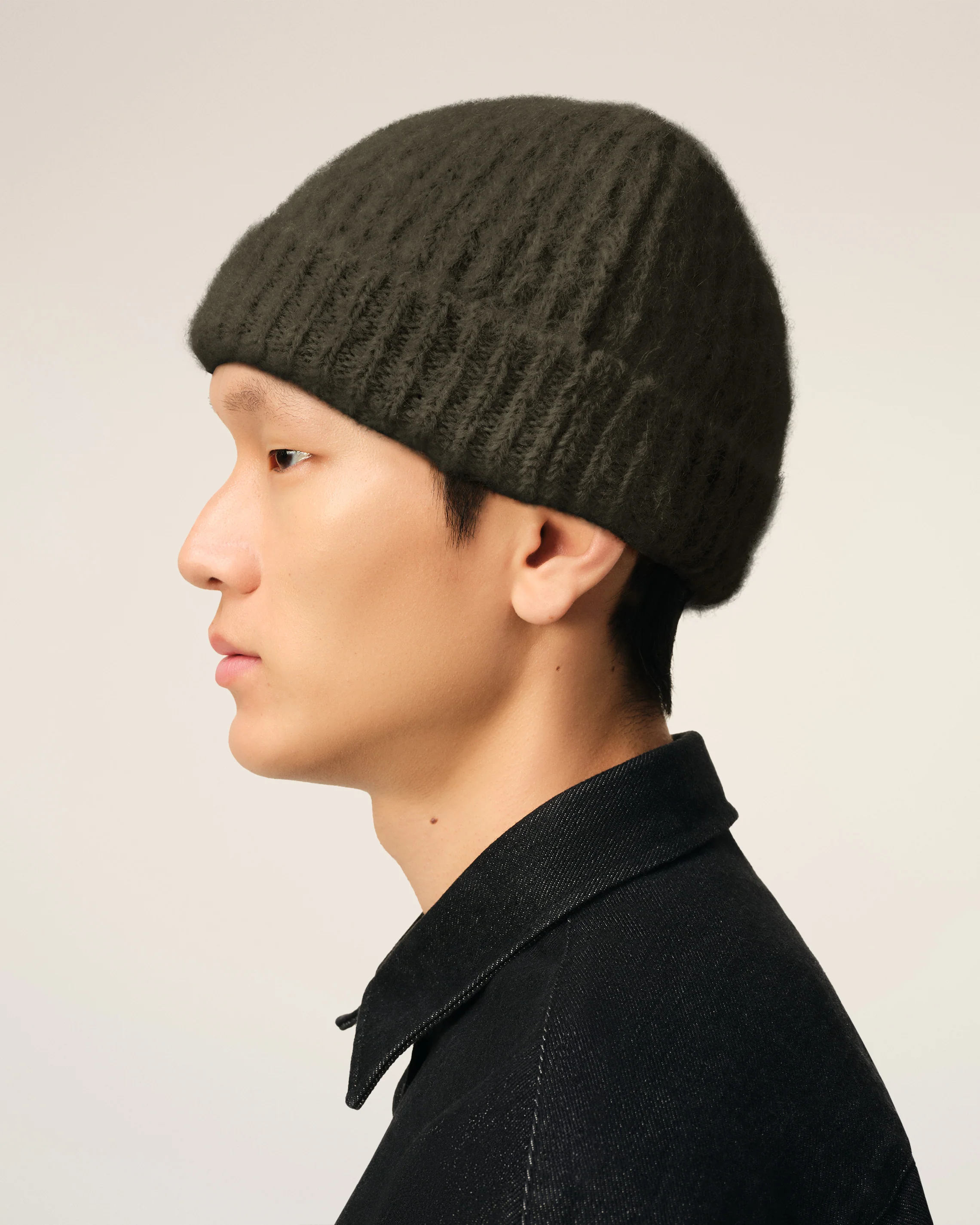 Bonnet Ami De Coeur Kaki En Alpaga