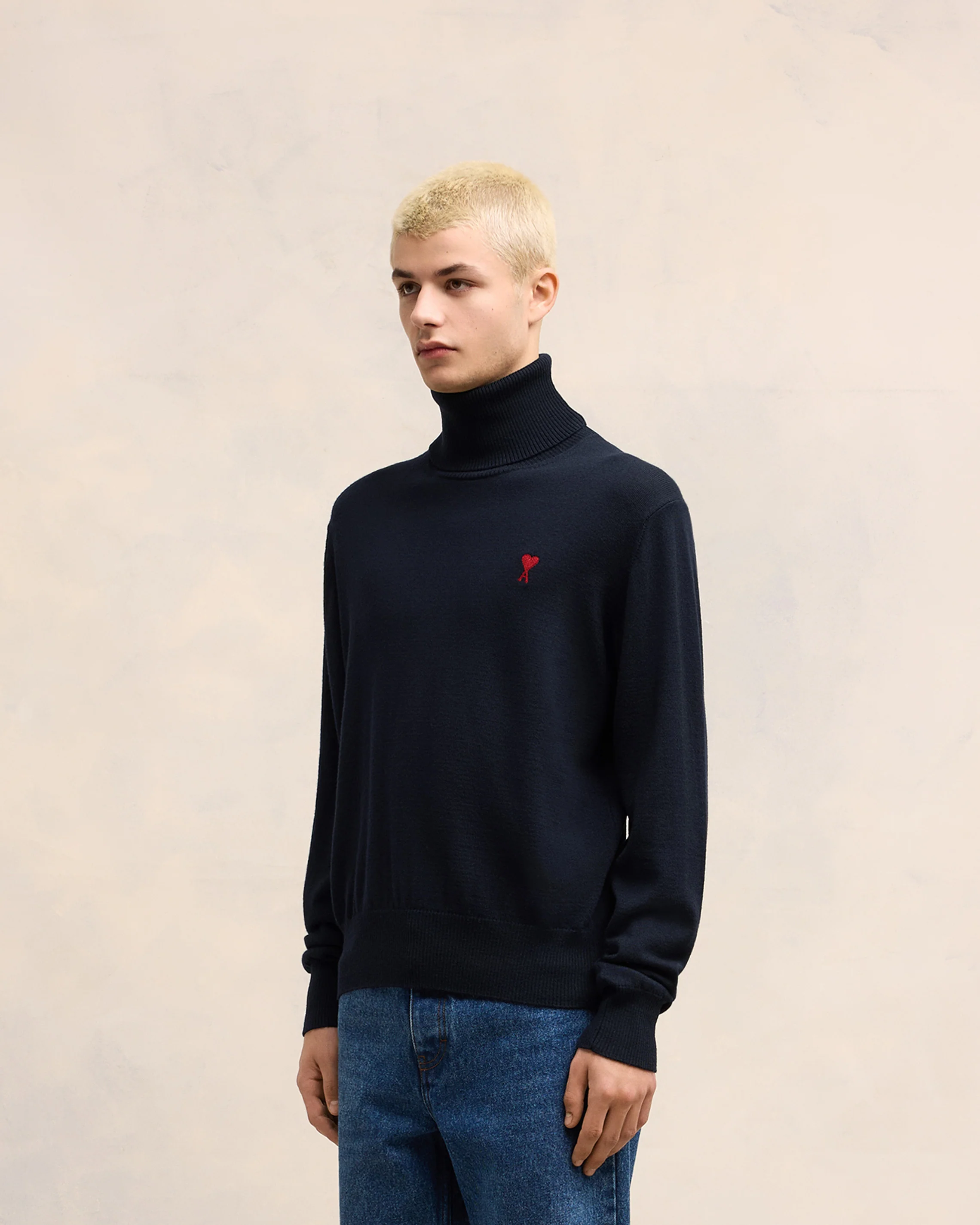 Red Ami de Coeur Turtle Neck Sweater