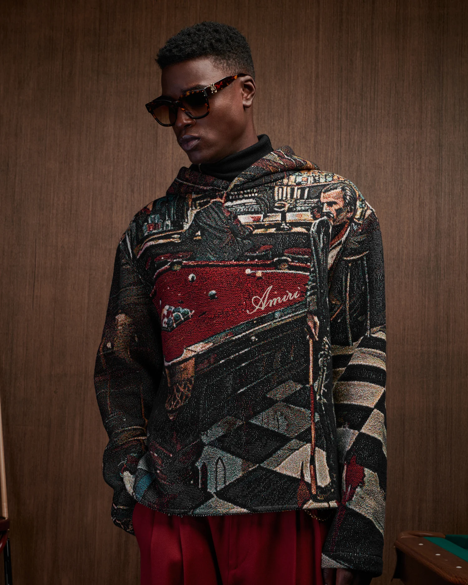 TAPESTRY HOODIE - Black