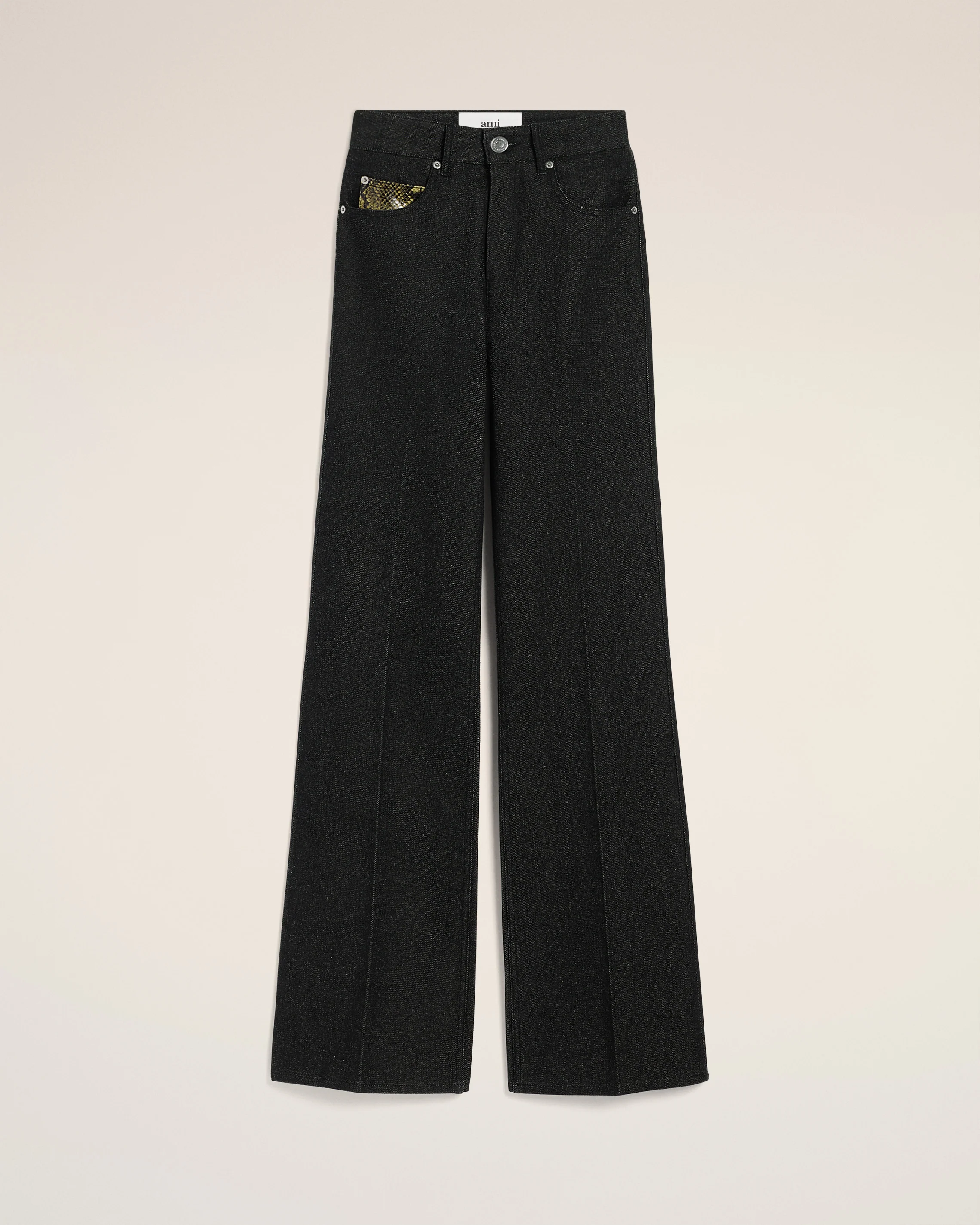 Black Cotton Flare Fit Jeans