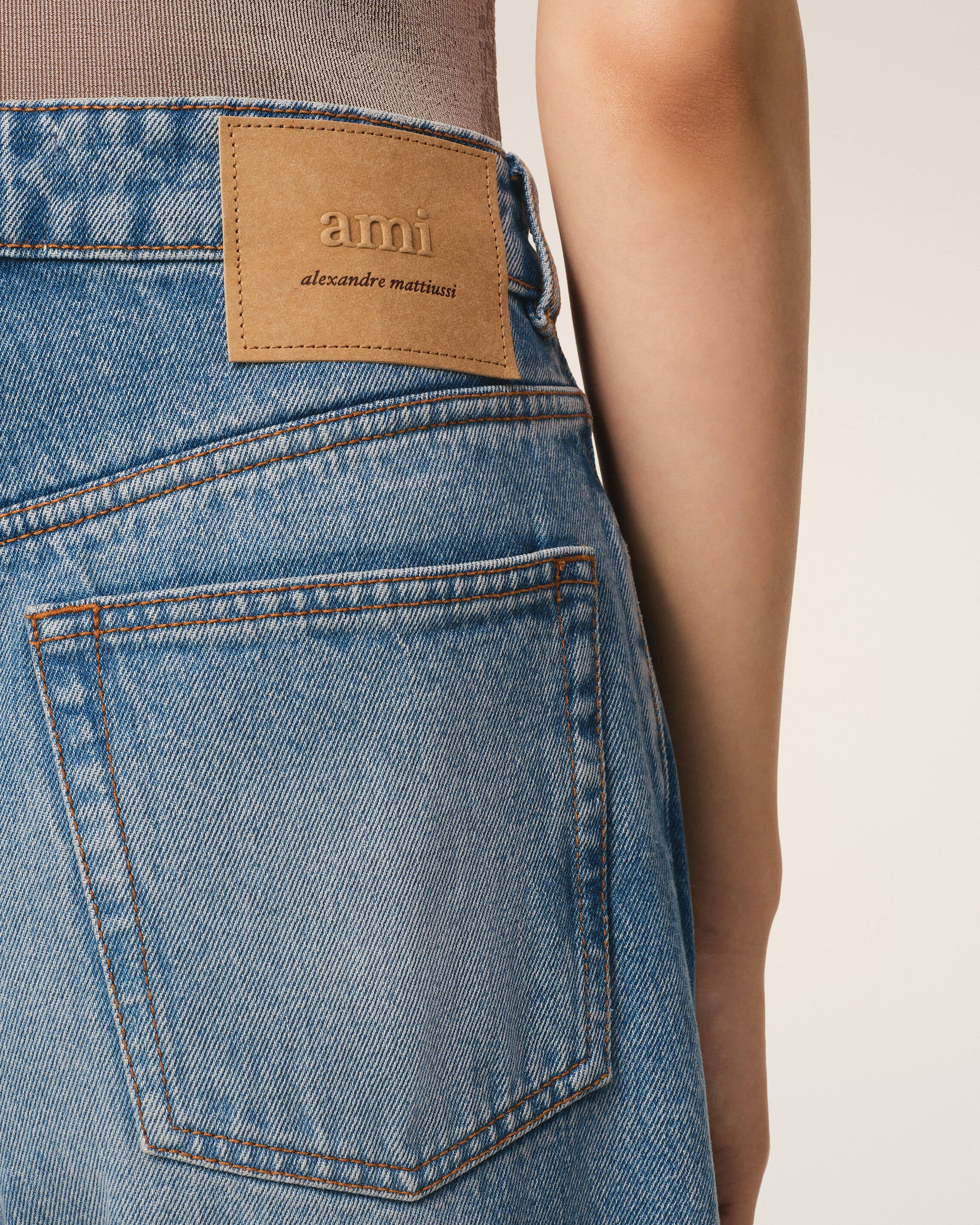 Blue Cotton Large Fit Jeans