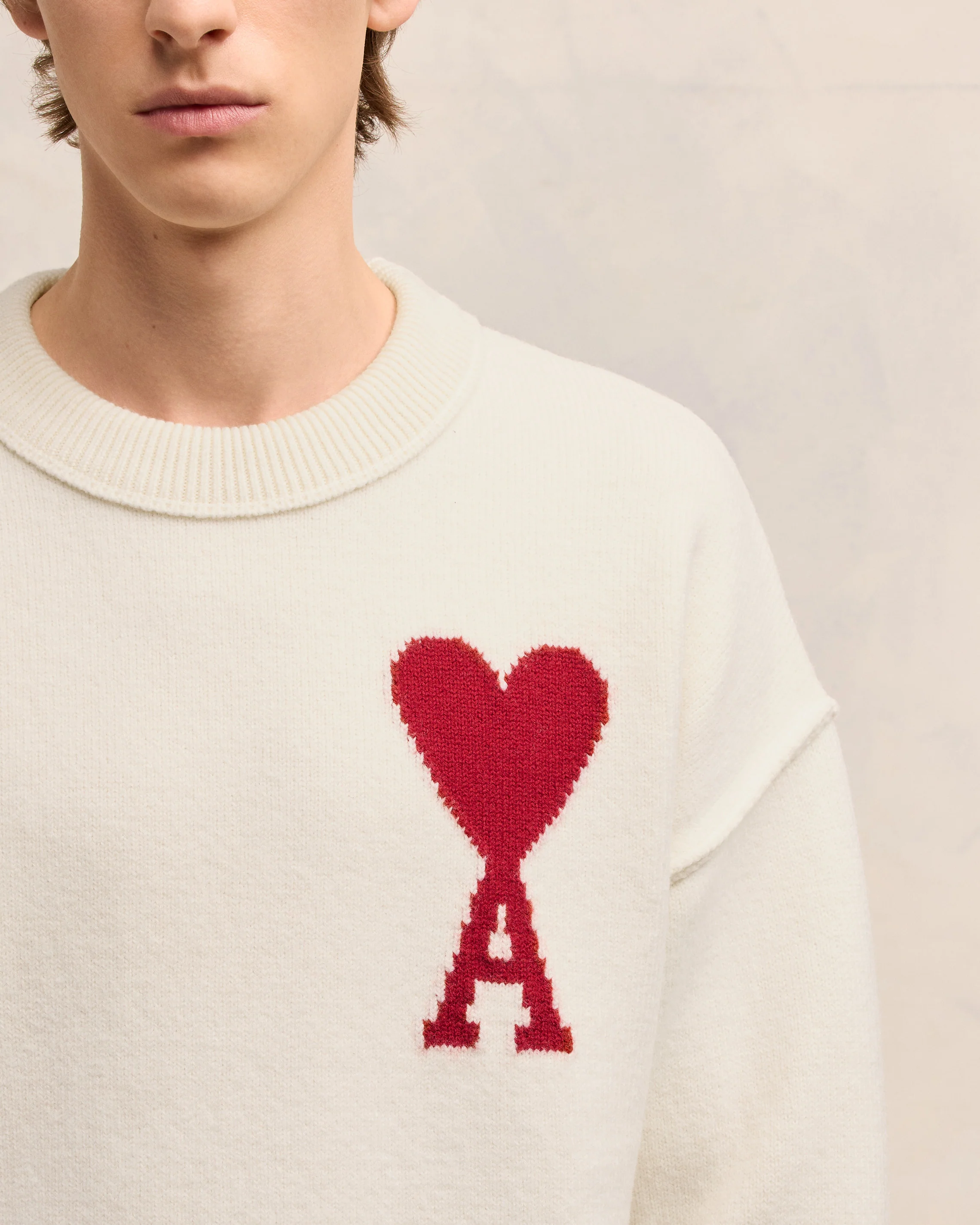 White Wool Ami de Coeur Sweater