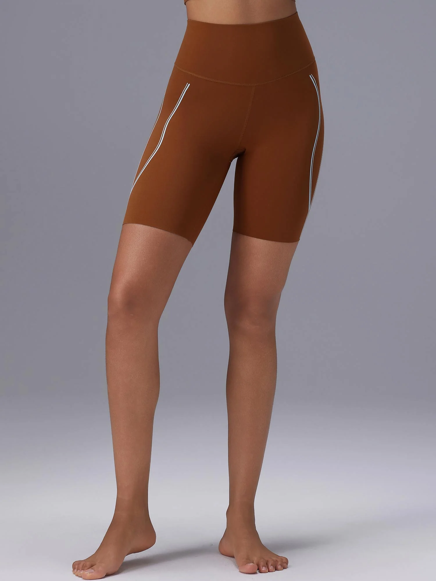 Freeleaf 8 High Rise Stripe Print Shorts