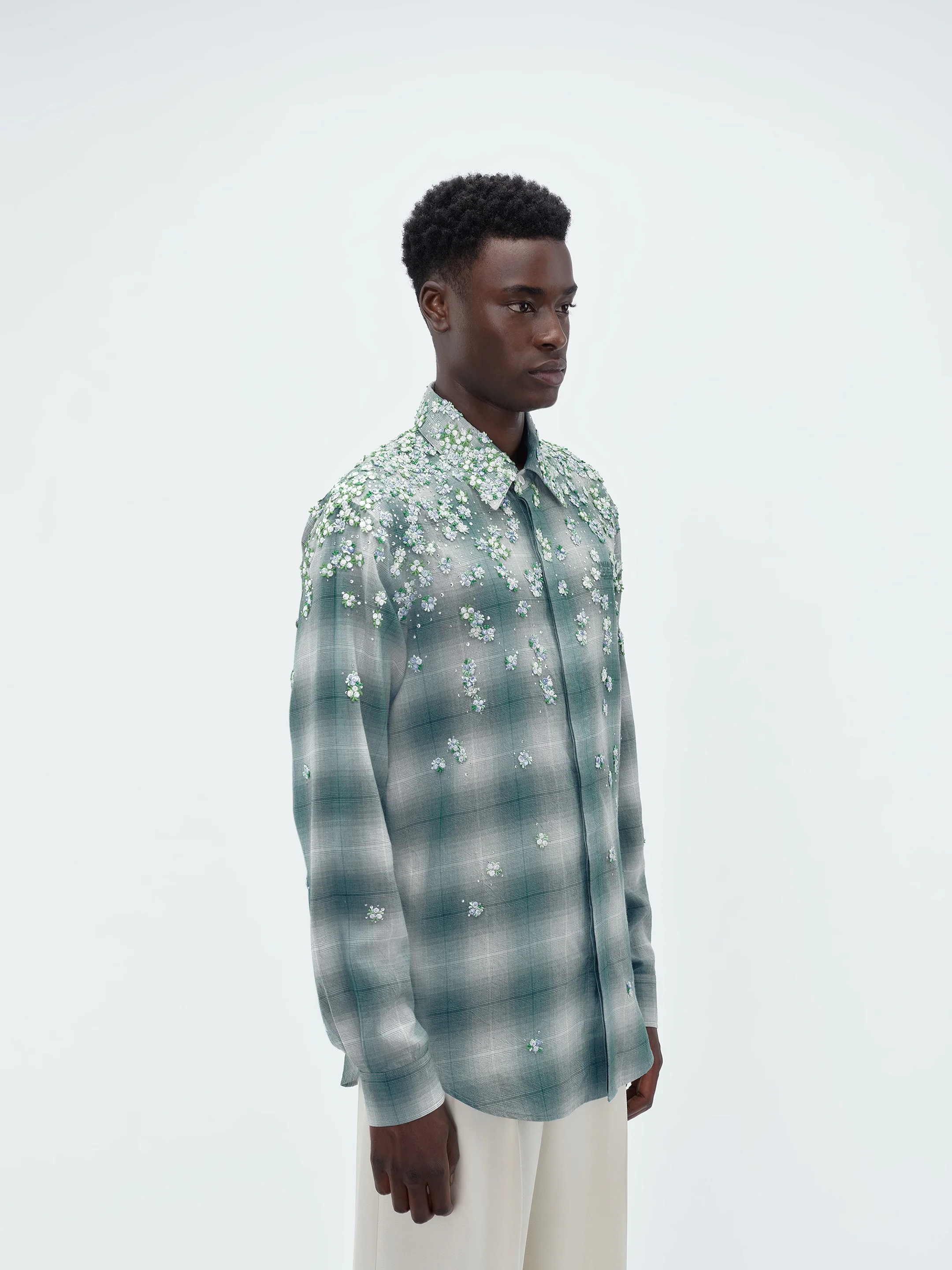 FLORAL FLANNEL - Blue