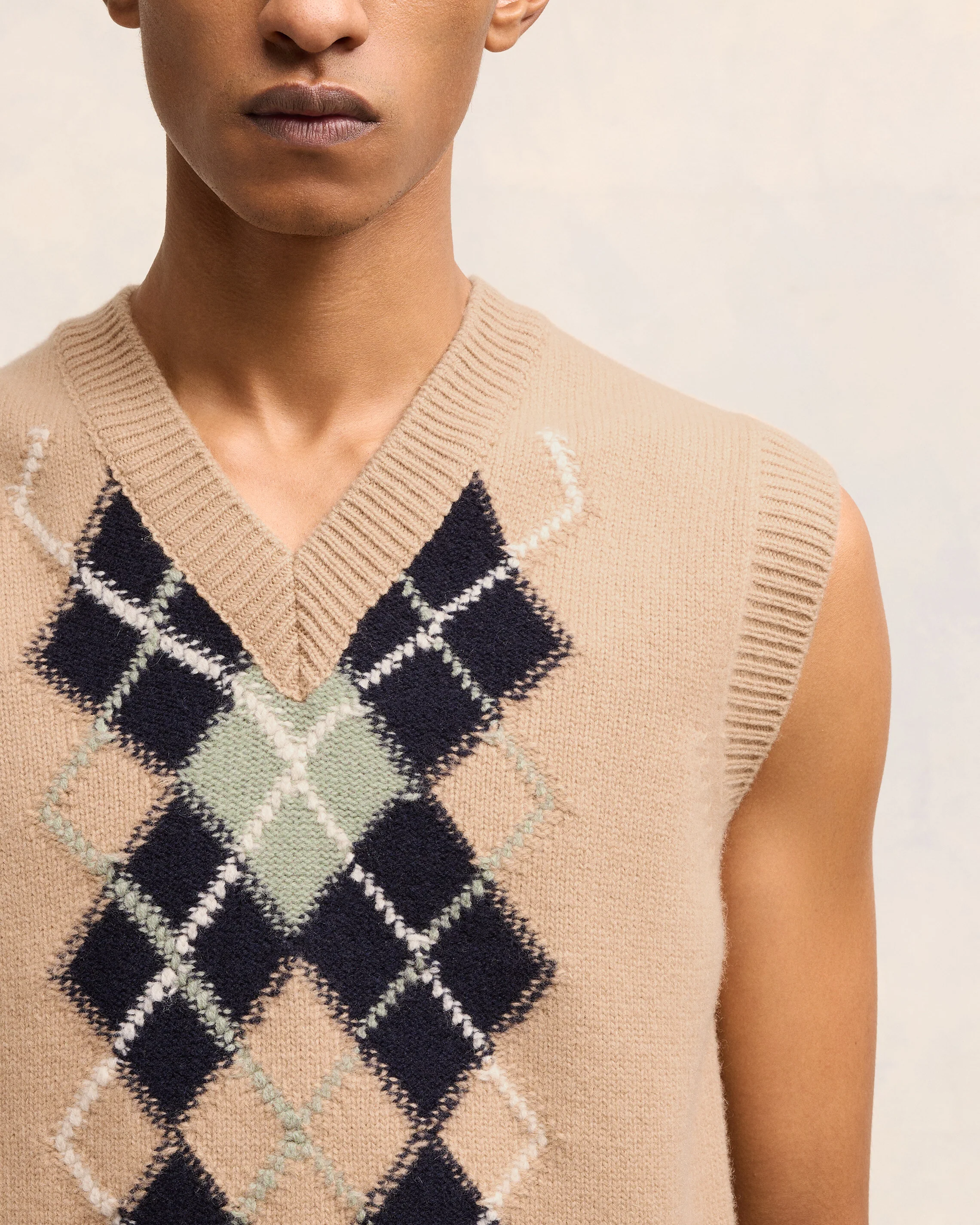 Argyle Sleeveless Sweater
