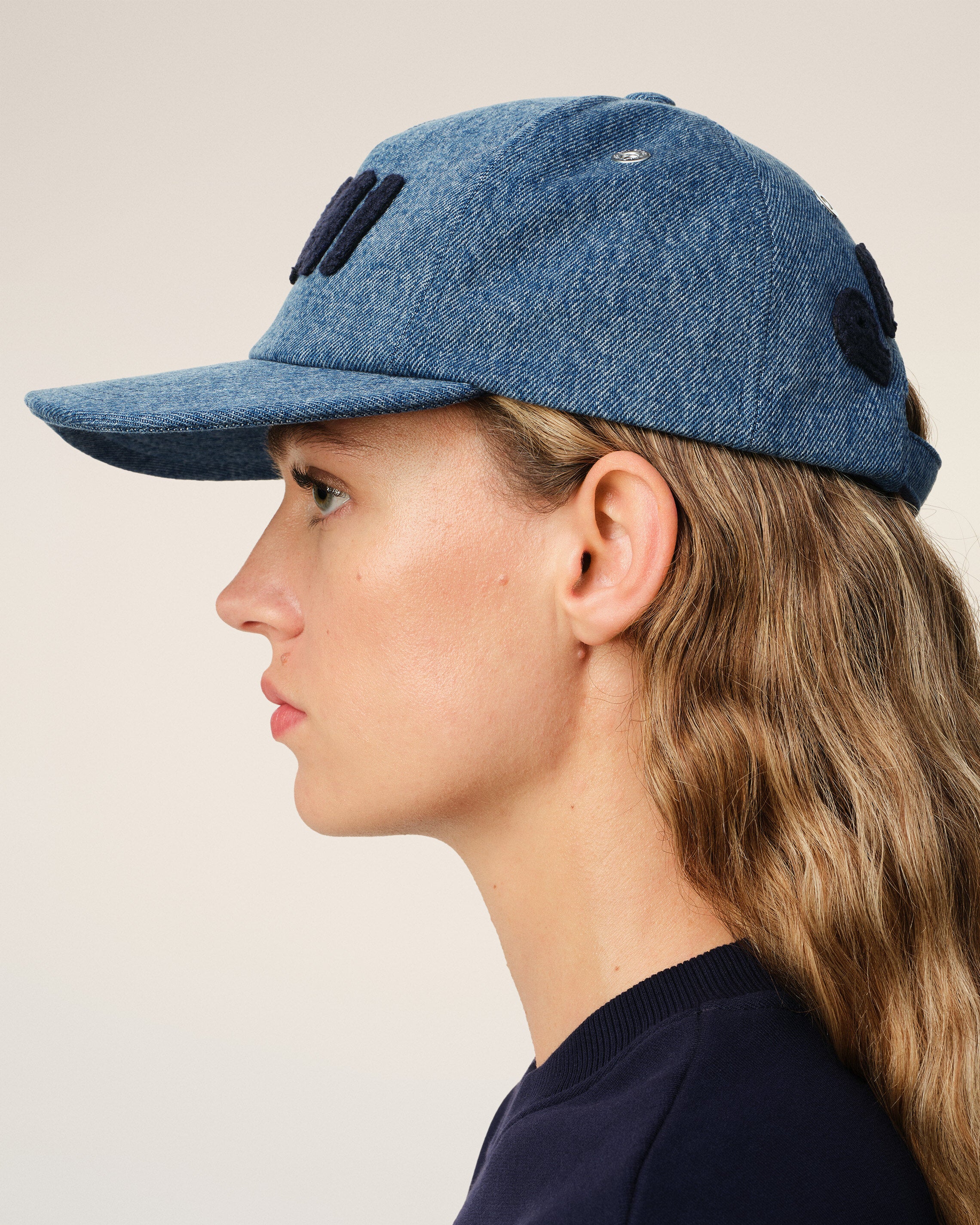 Blue Cotton Ami Paris Patch Trucker Cap