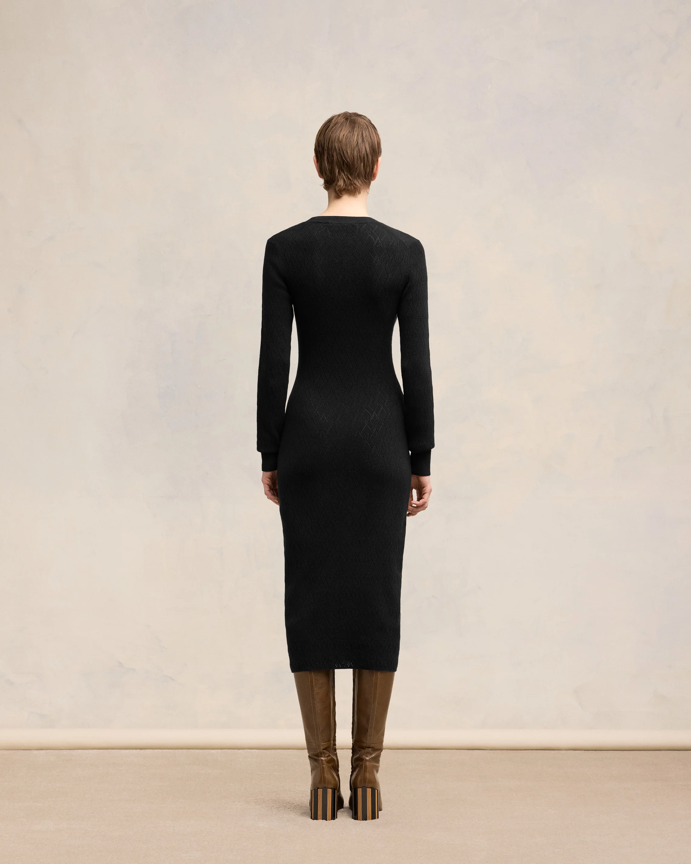 Ami de Coeur Pointelle Midi Dress