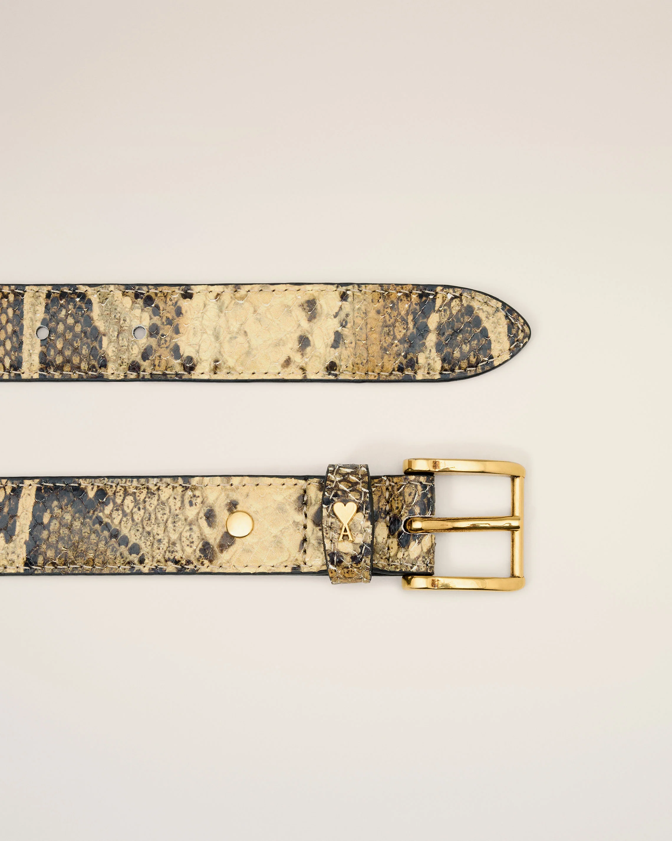 Beige Leather Paris Paris Belt