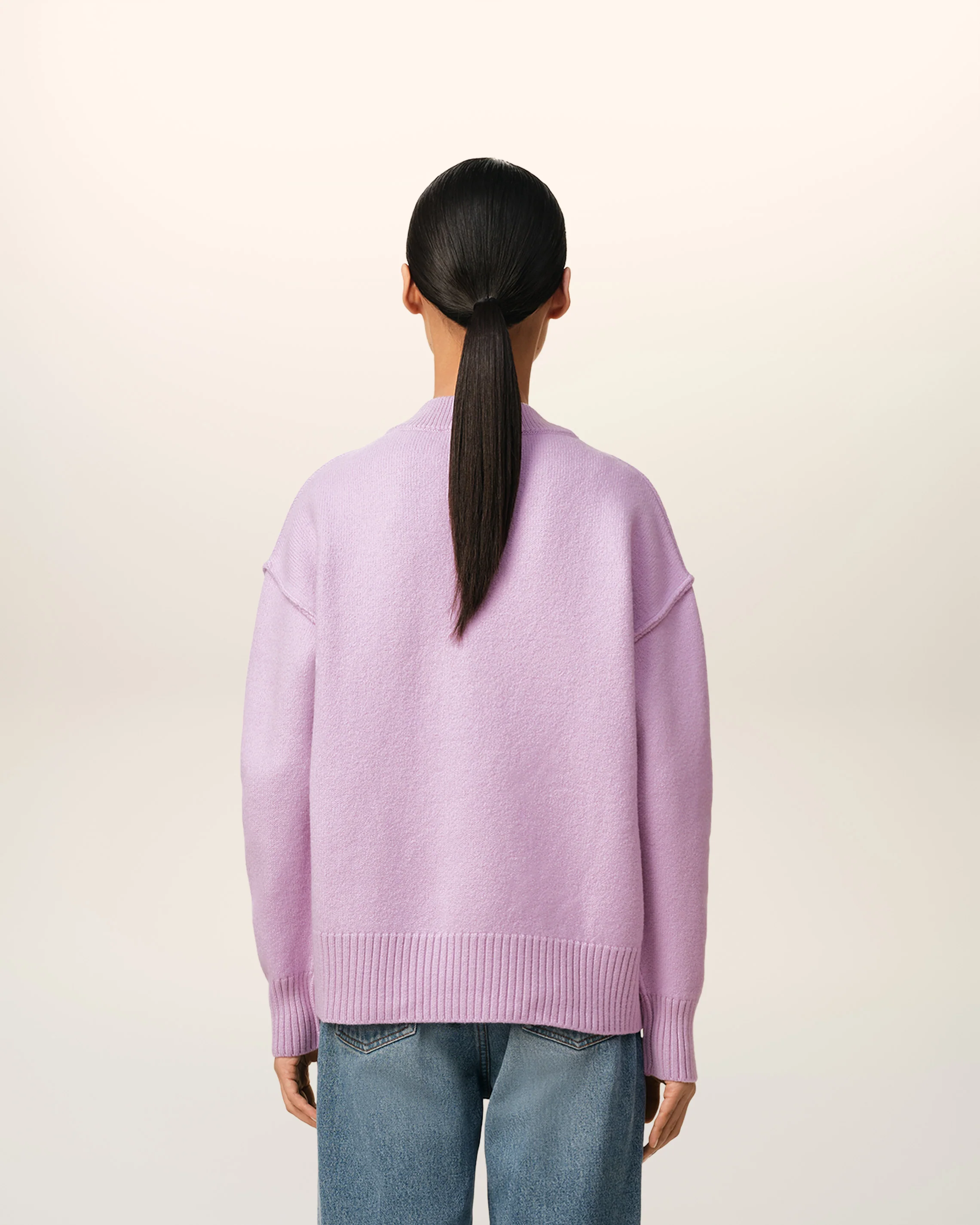 Purple Wool Ami de Coeur Cardigan