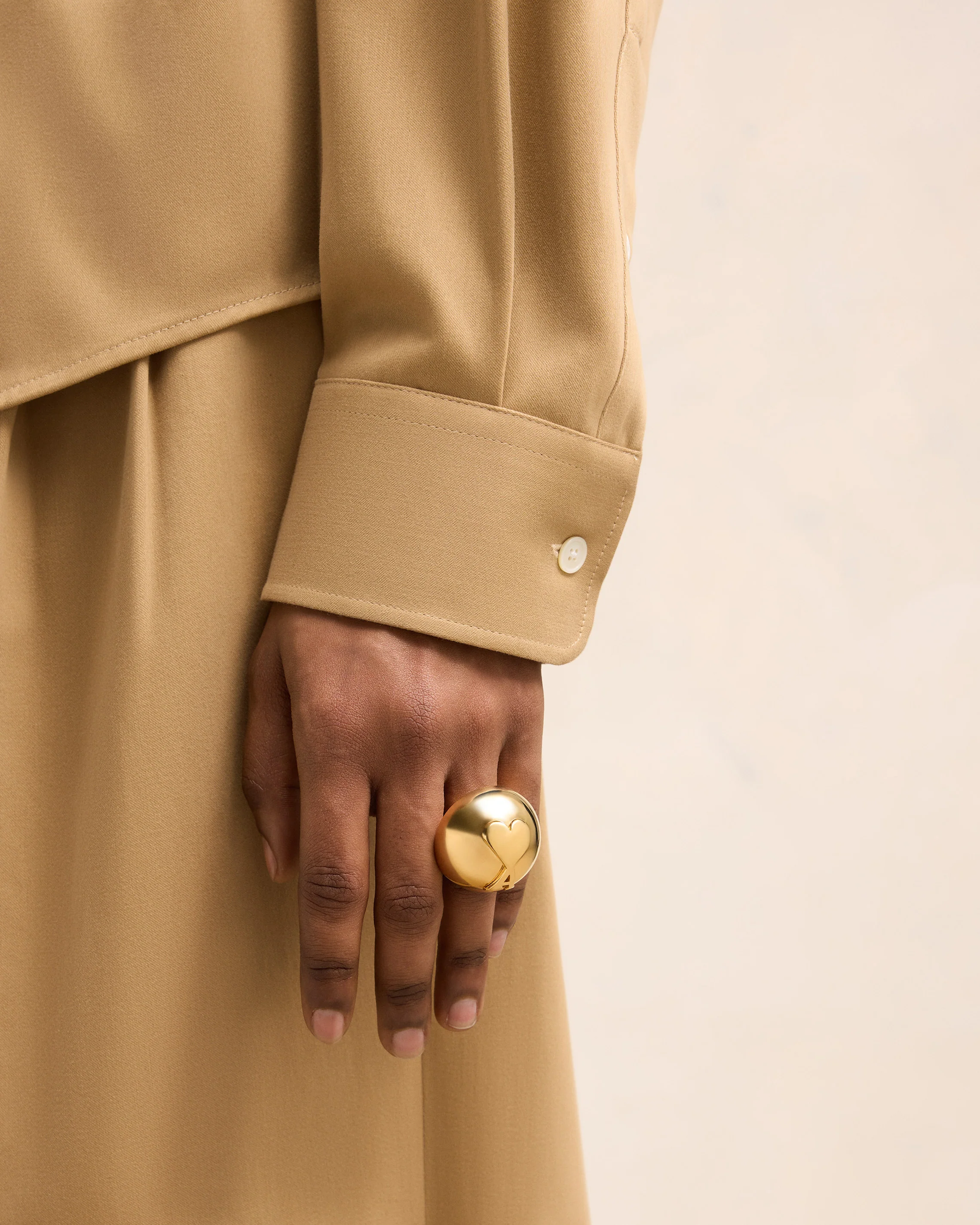 Domed Ami de Coeur Ring