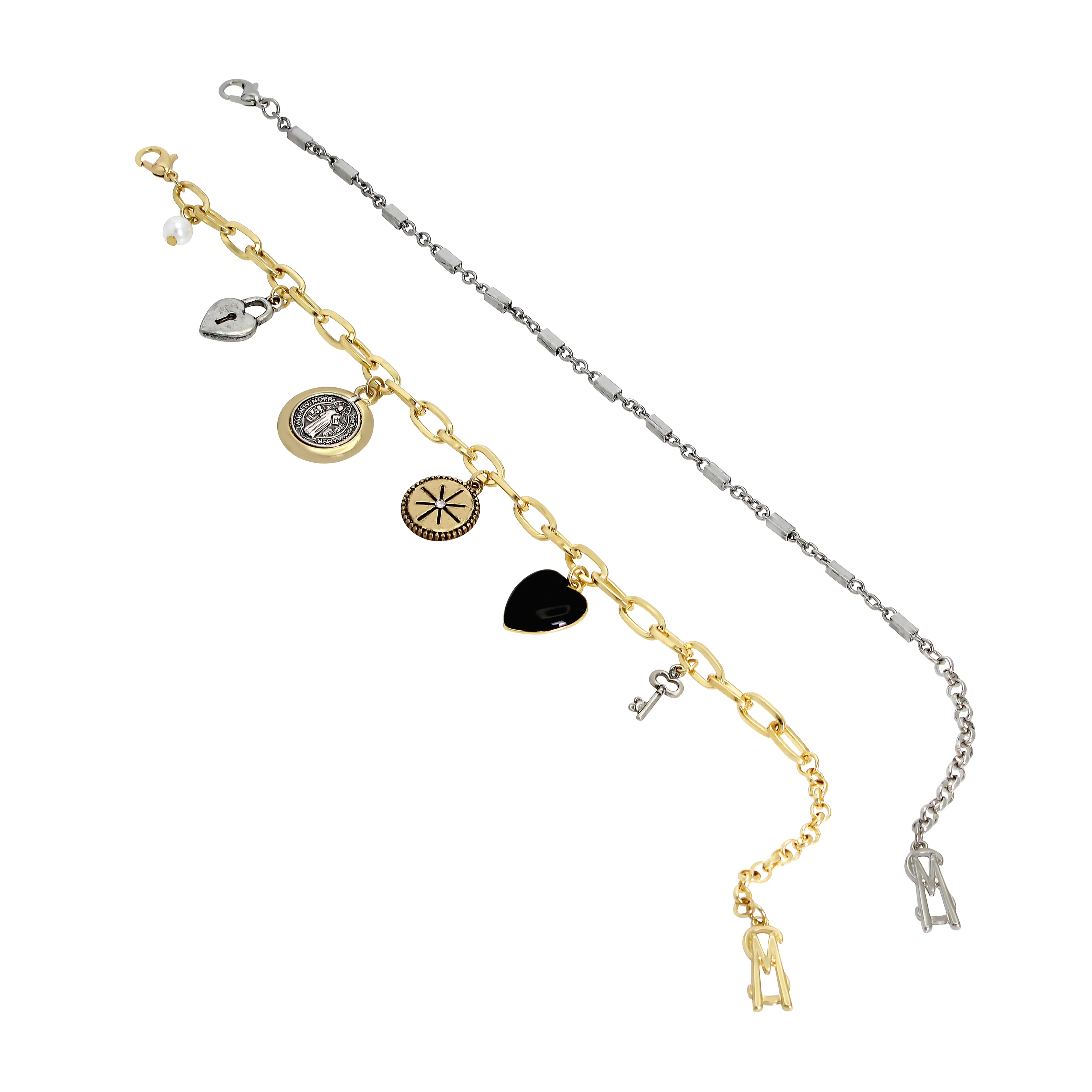 CHARM MULTI STRAND BRACELET GOLD MULTI