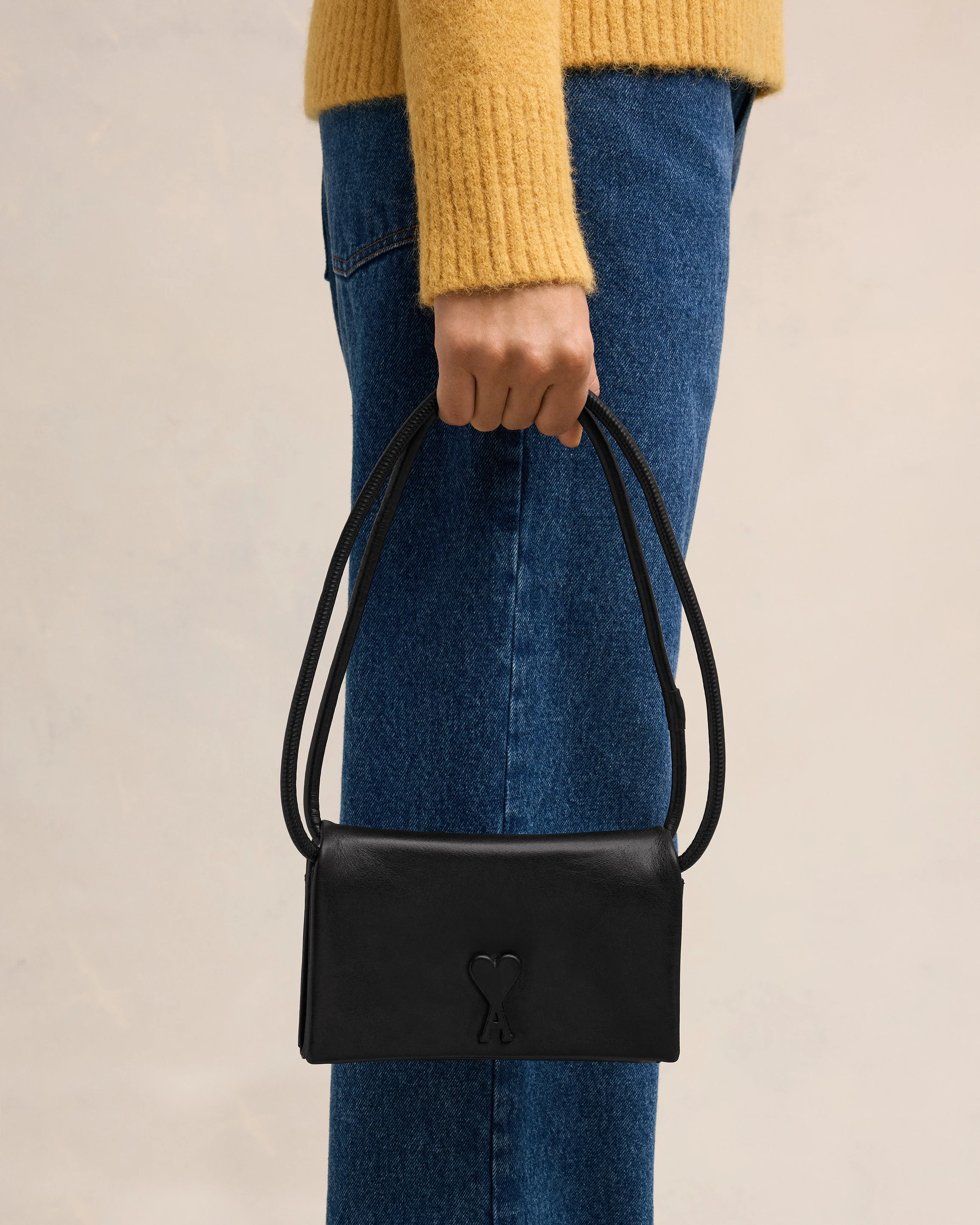 Black Leather Voulez-Vous Wallet Strap