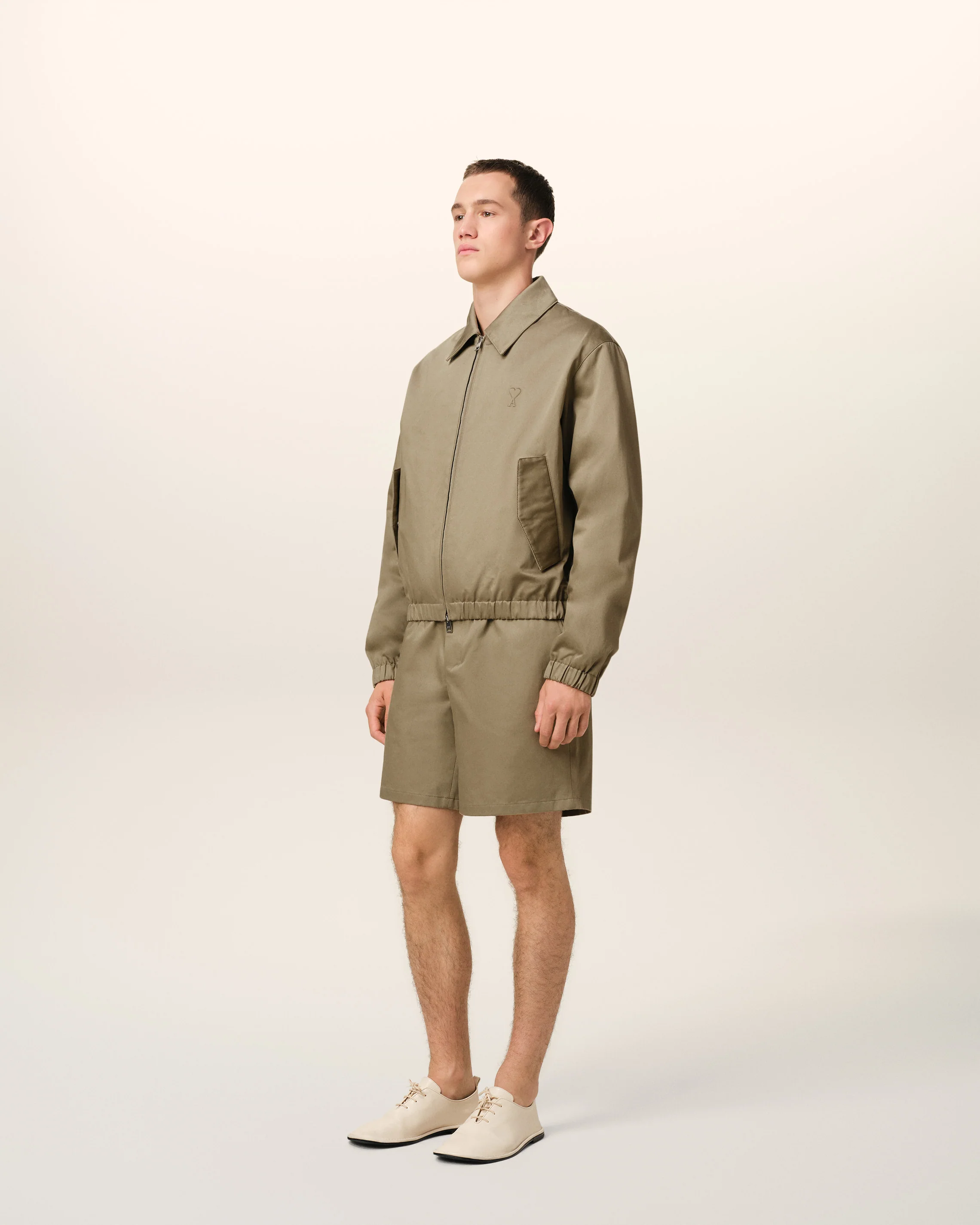 Green Cotton Ami de Coeur Zipped Jacket