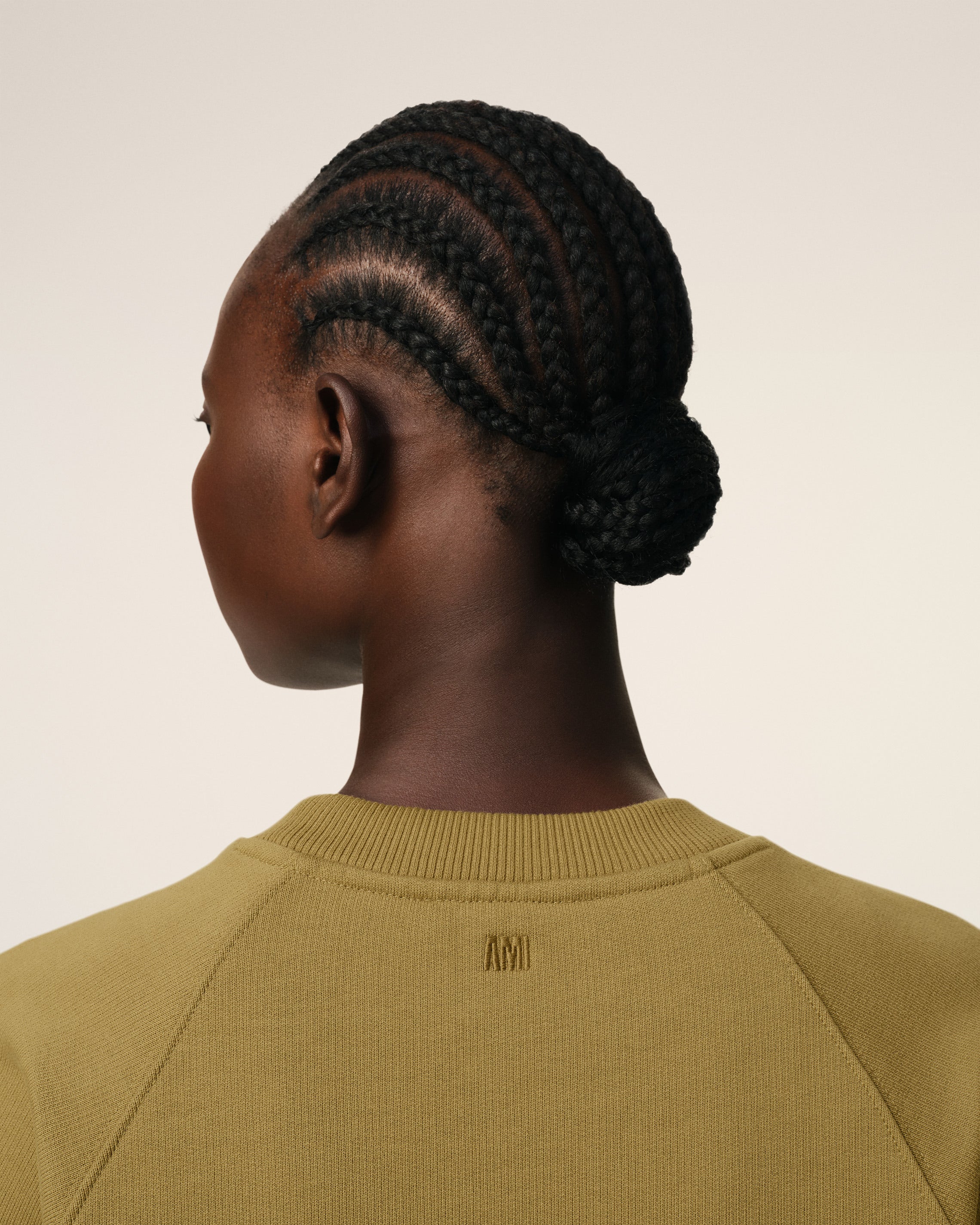 Mustard Cotton Tonal Ami de Coeur Sweatshirt