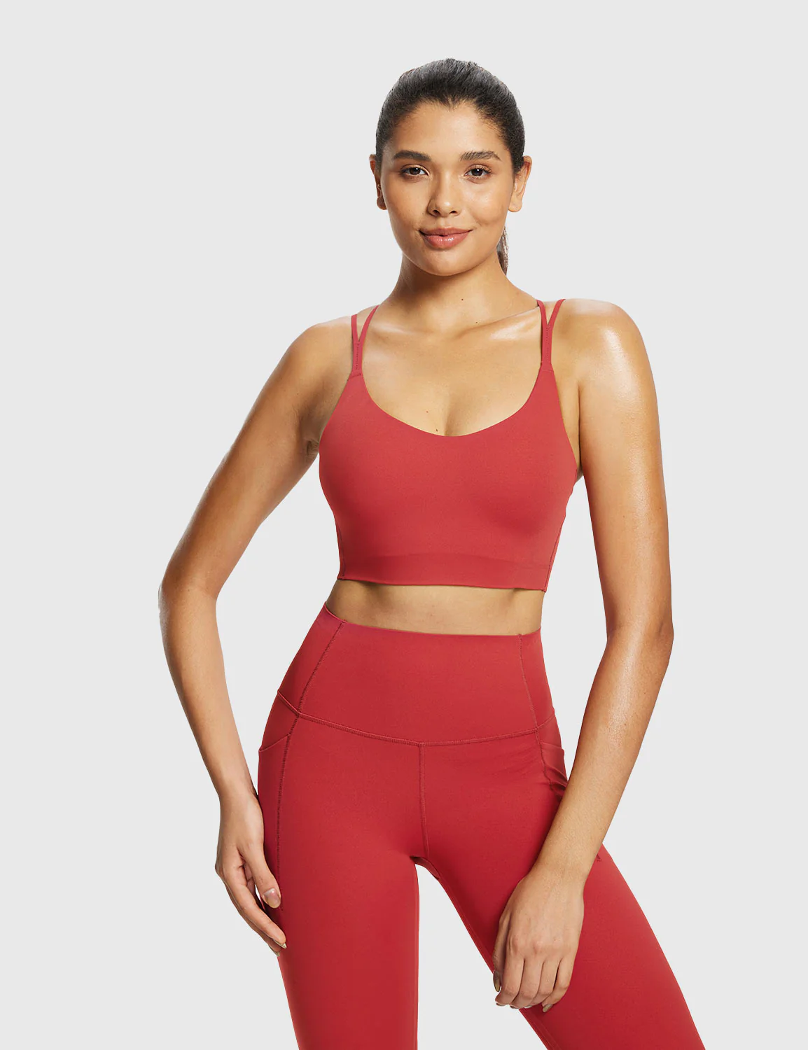 Freeleaf Cross-Strap Low-Impact Sports Bra