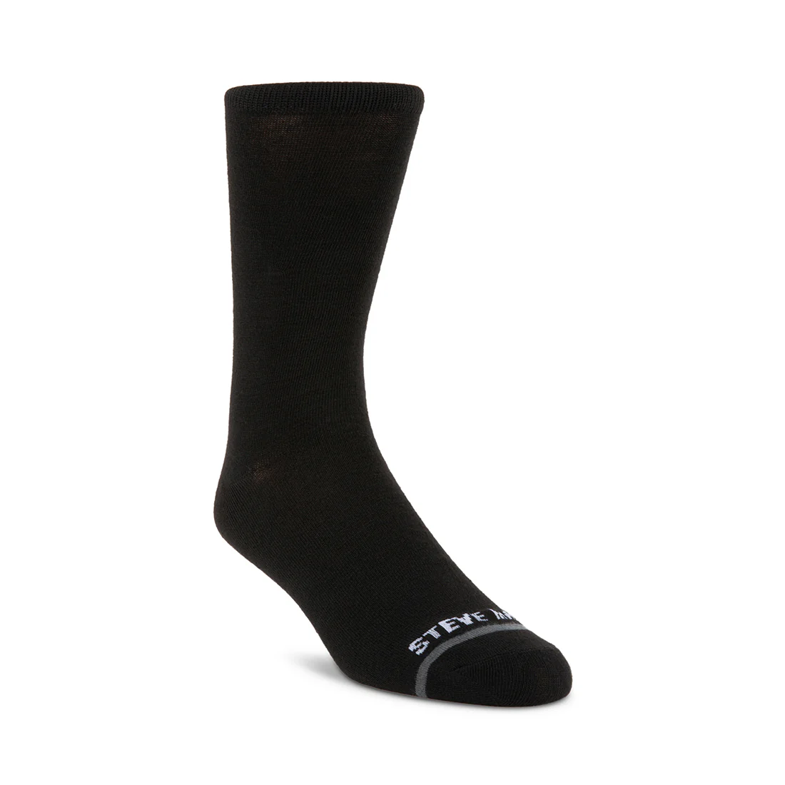 5 PK SM MEN'S CREW SOCKS BLACK