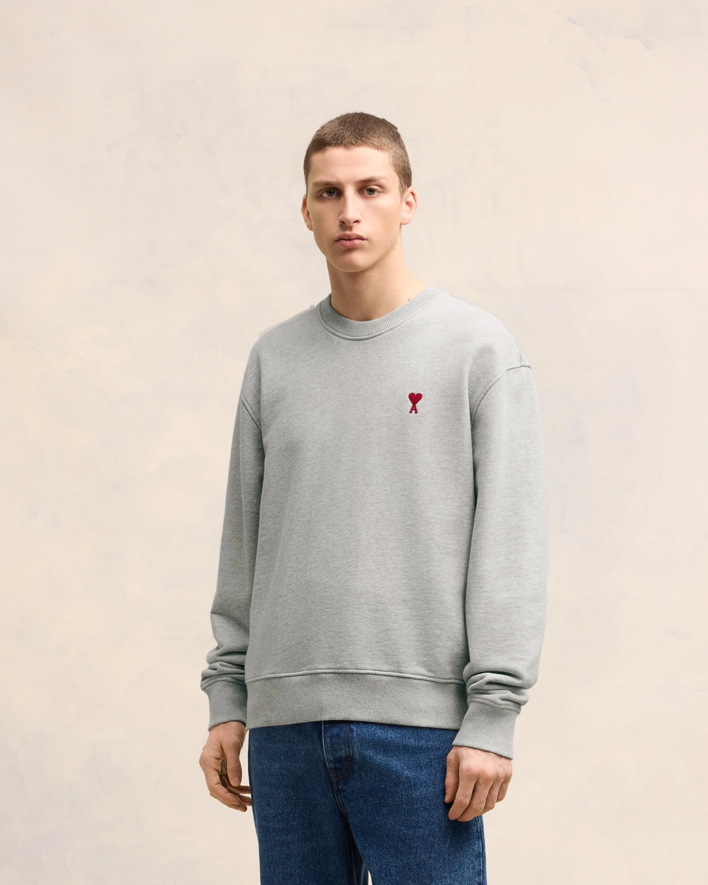 Grey Cotton Ami de Coeur Sweatshirt