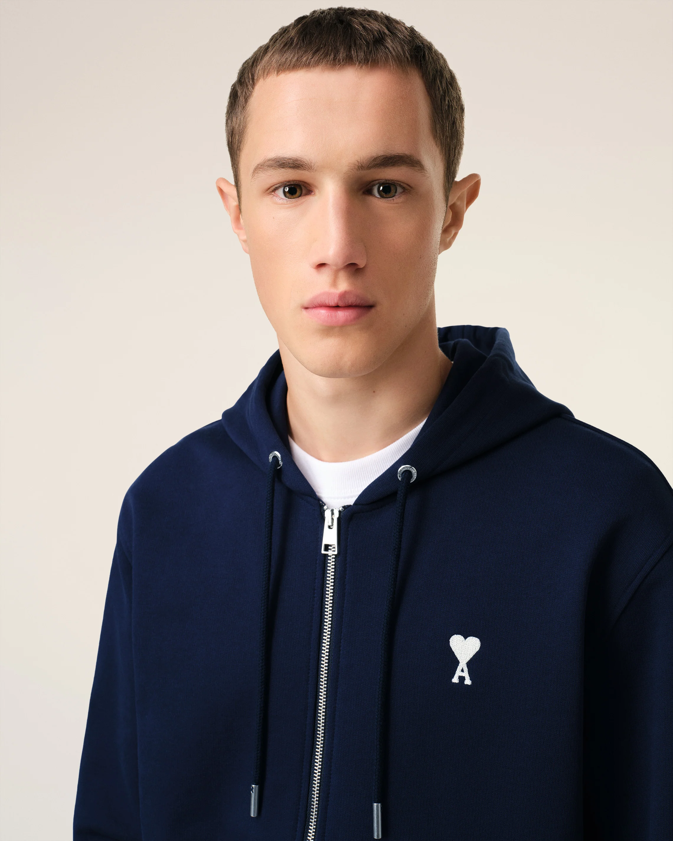 Navy Cotton Ami de Coeur Hoodie