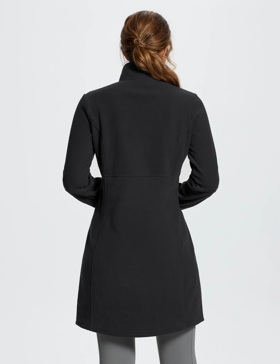 Long-Sleeve Quarter Zip Thermal Tunic Dress