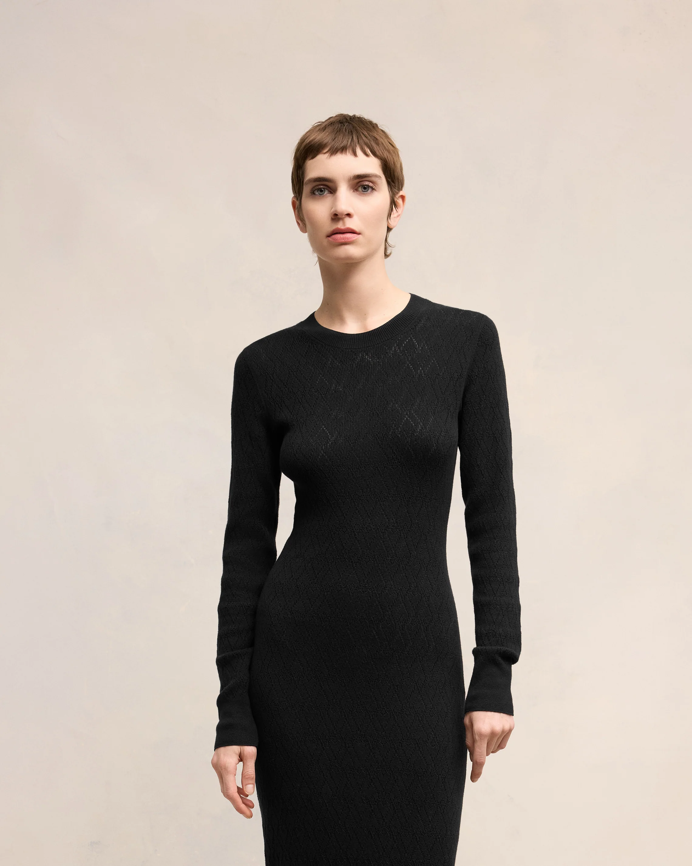 Ami de Coeur Pointelle Midi Dress