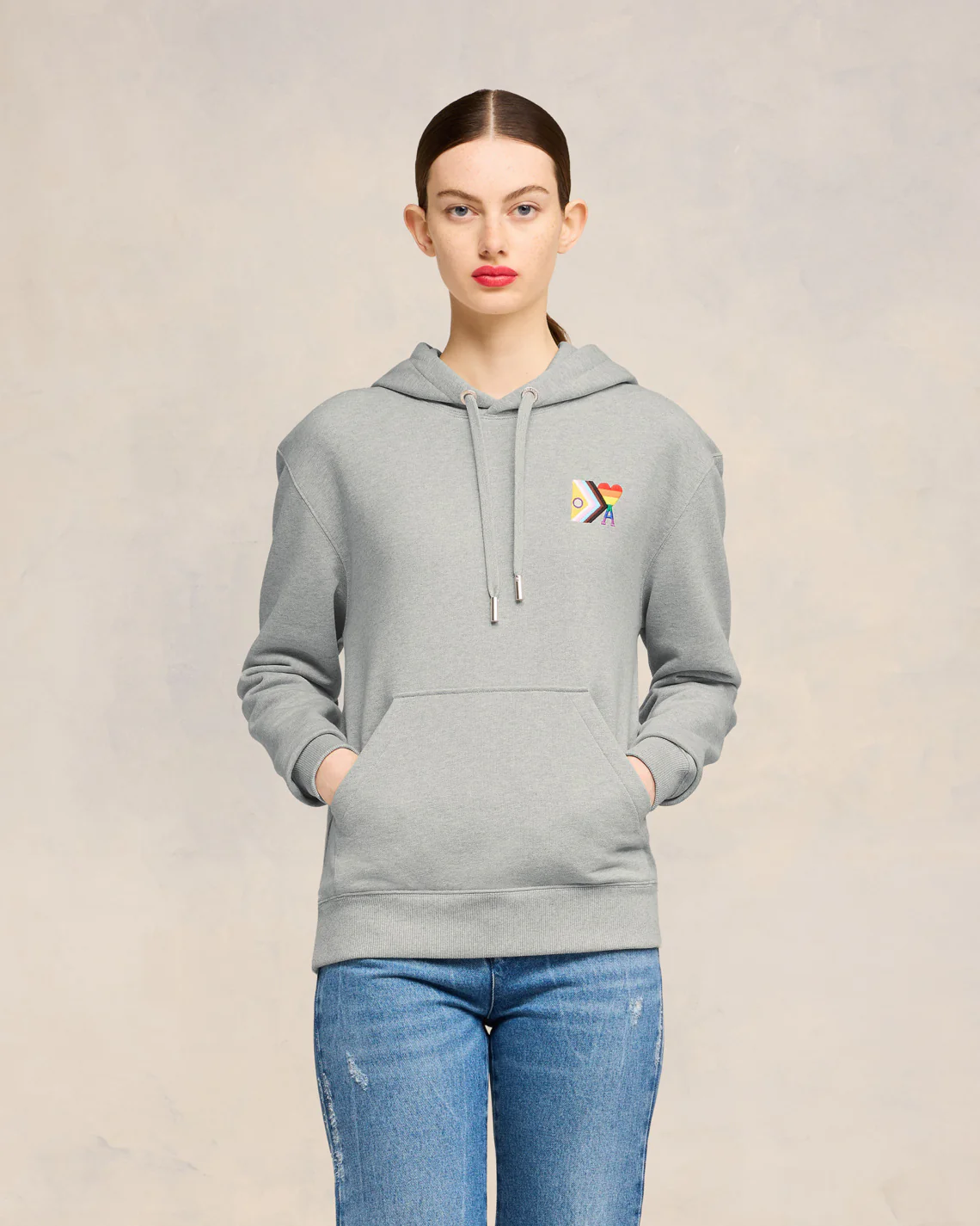 Rainbow Ami de Coeur Classic Fit Hoodie