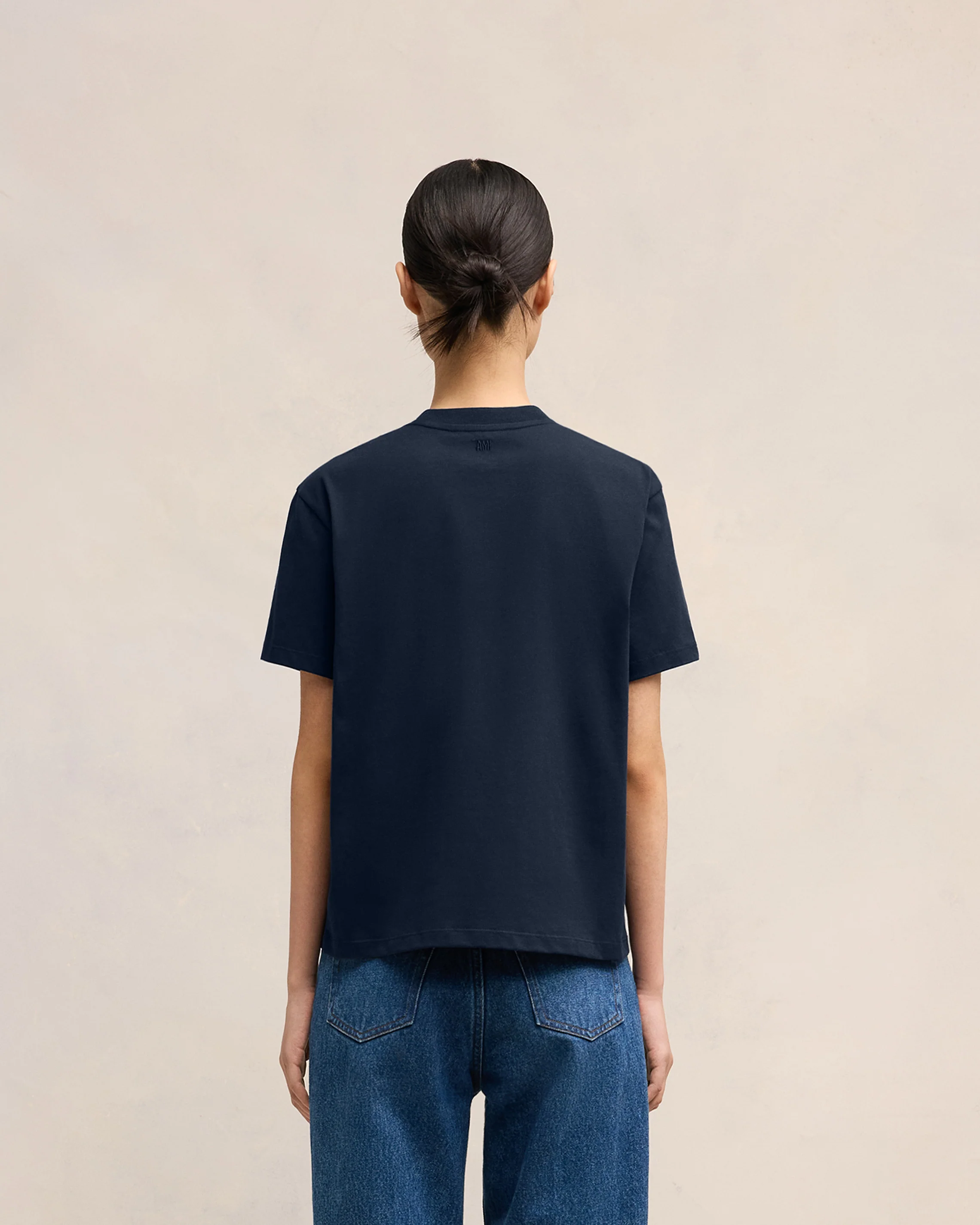 Navy Cotton Ami de Coeur T-Shirt