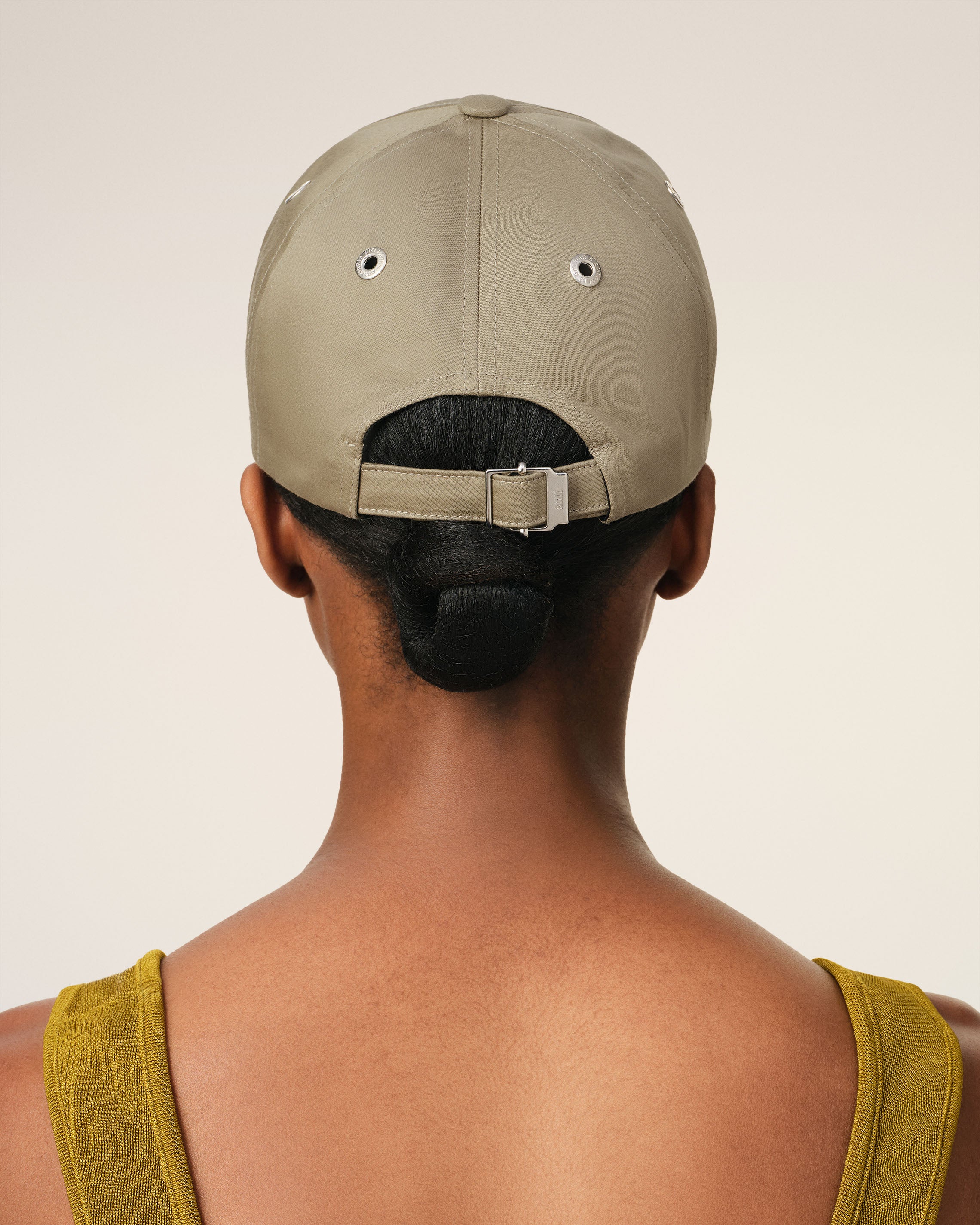 Green Cotton Ami de Coeur Embroidery Cap