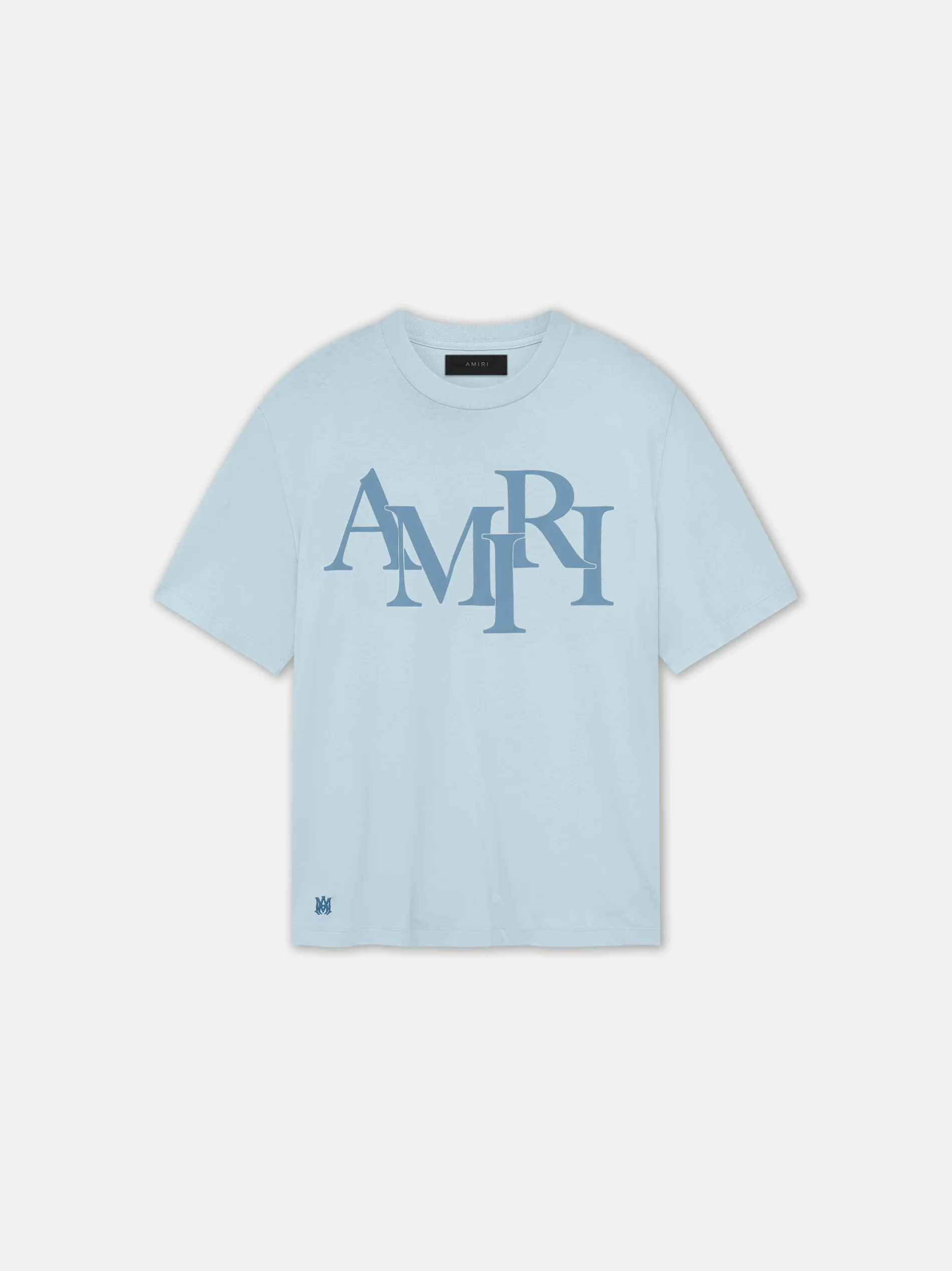 AMIRI STAGGERED TEE - Cerulean