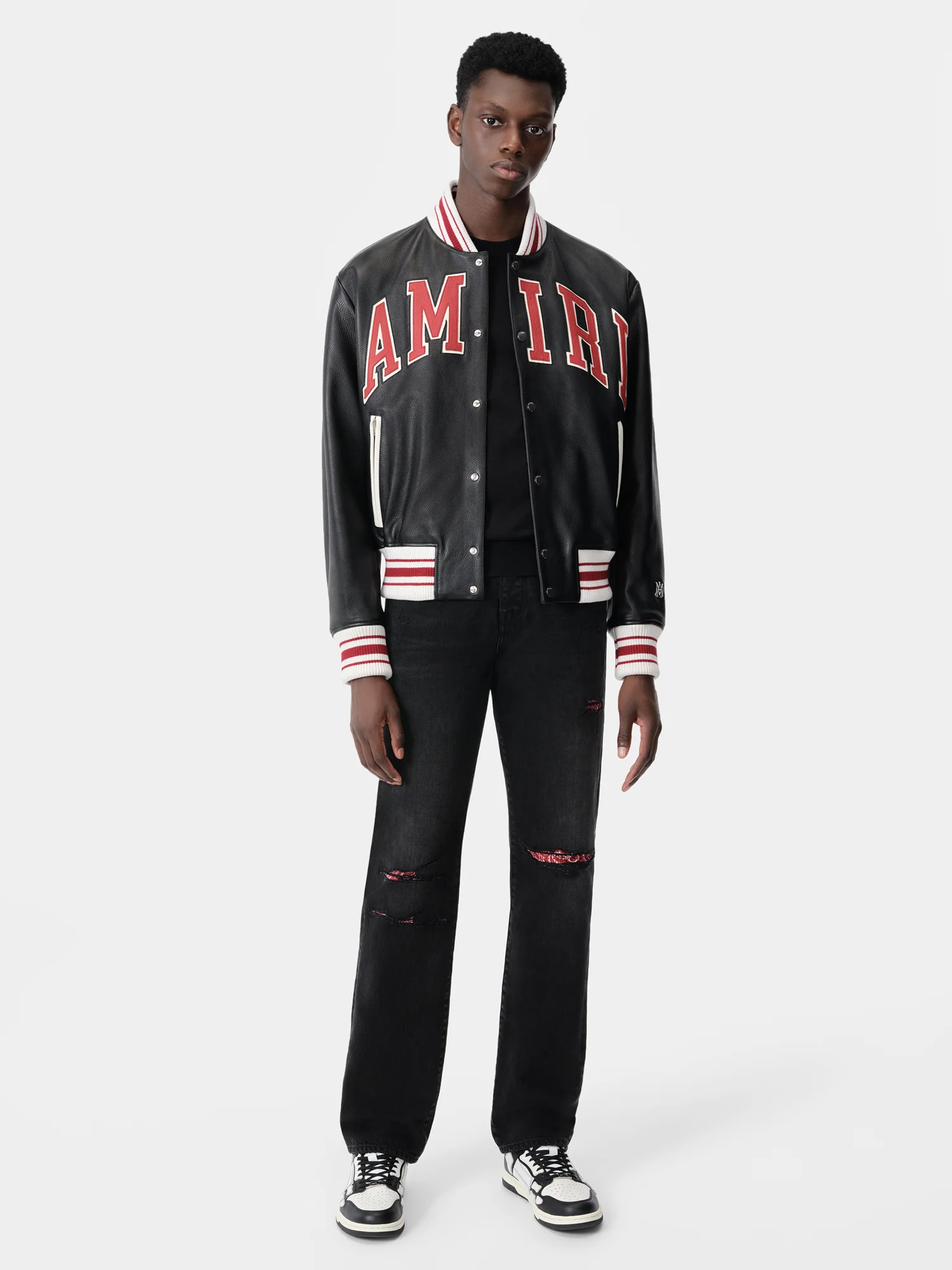 BANDANA REPAIR STRAIGHT JEAN - Vintage Black