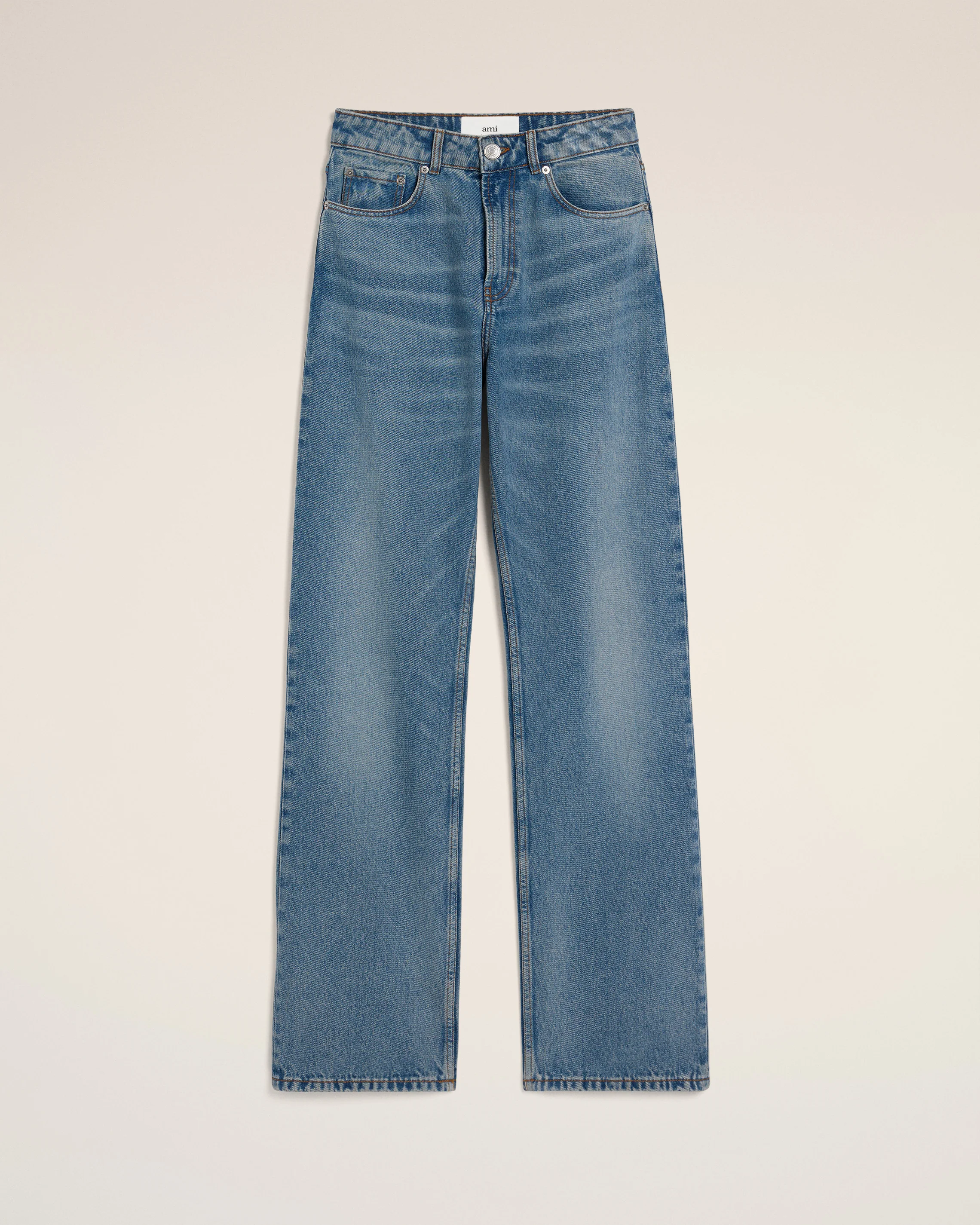 Blue Cotton Large Fit Jeans