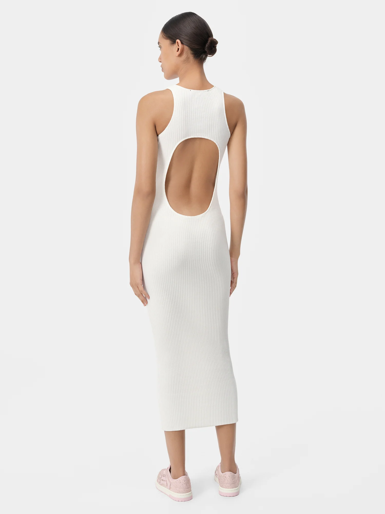 WOMEN - WOMEN'S AMIRI STACKED MAXI DRESS - Alabaster