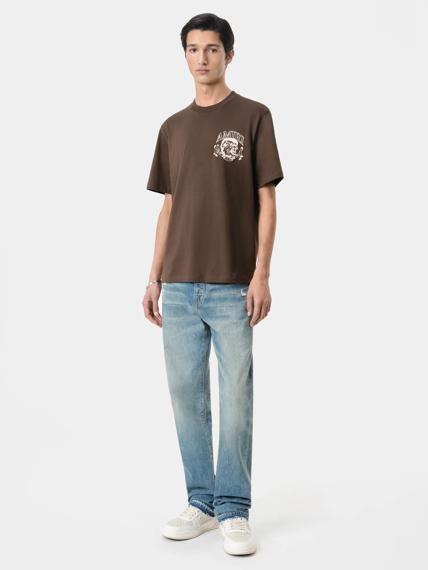 LION OUTLINE TEE - Dark Brown