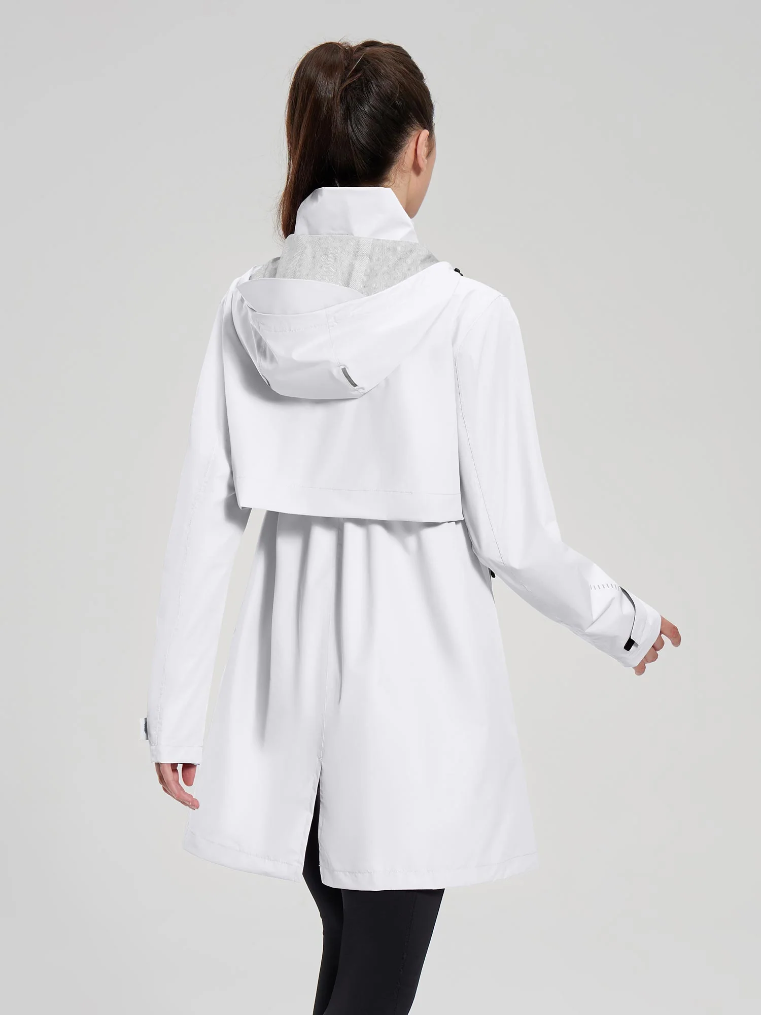 Flyleaf Mid-Length Hooded Waterproof Jacket