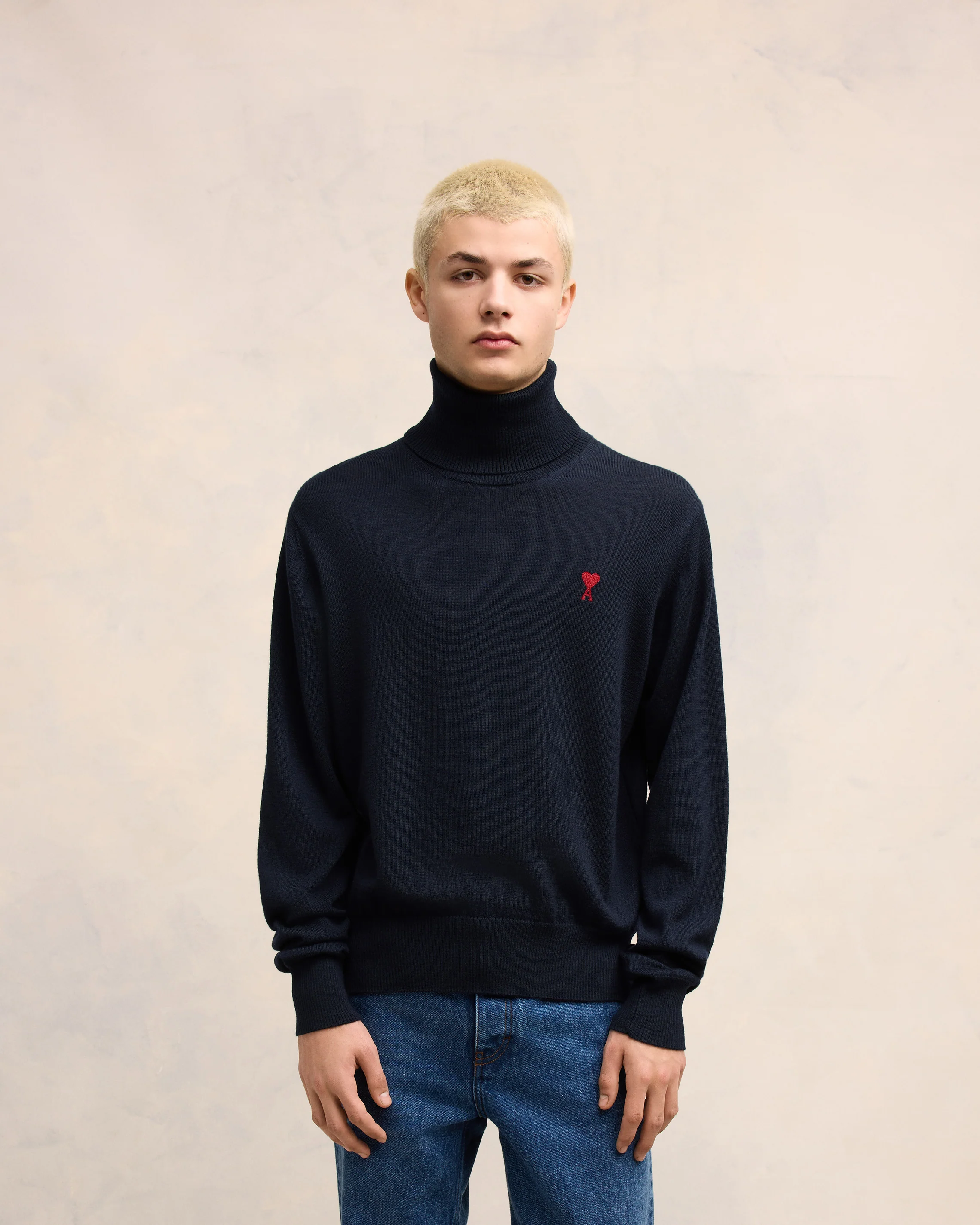 Red Ami de Coeur Turtle Neck Sweater