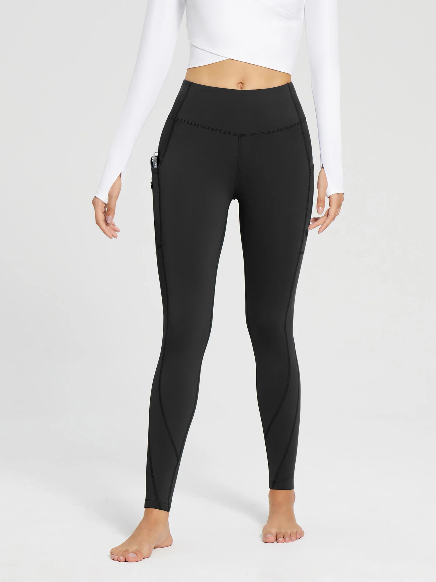 Laureate Fleece-Lined High Rise Pocket Leggings